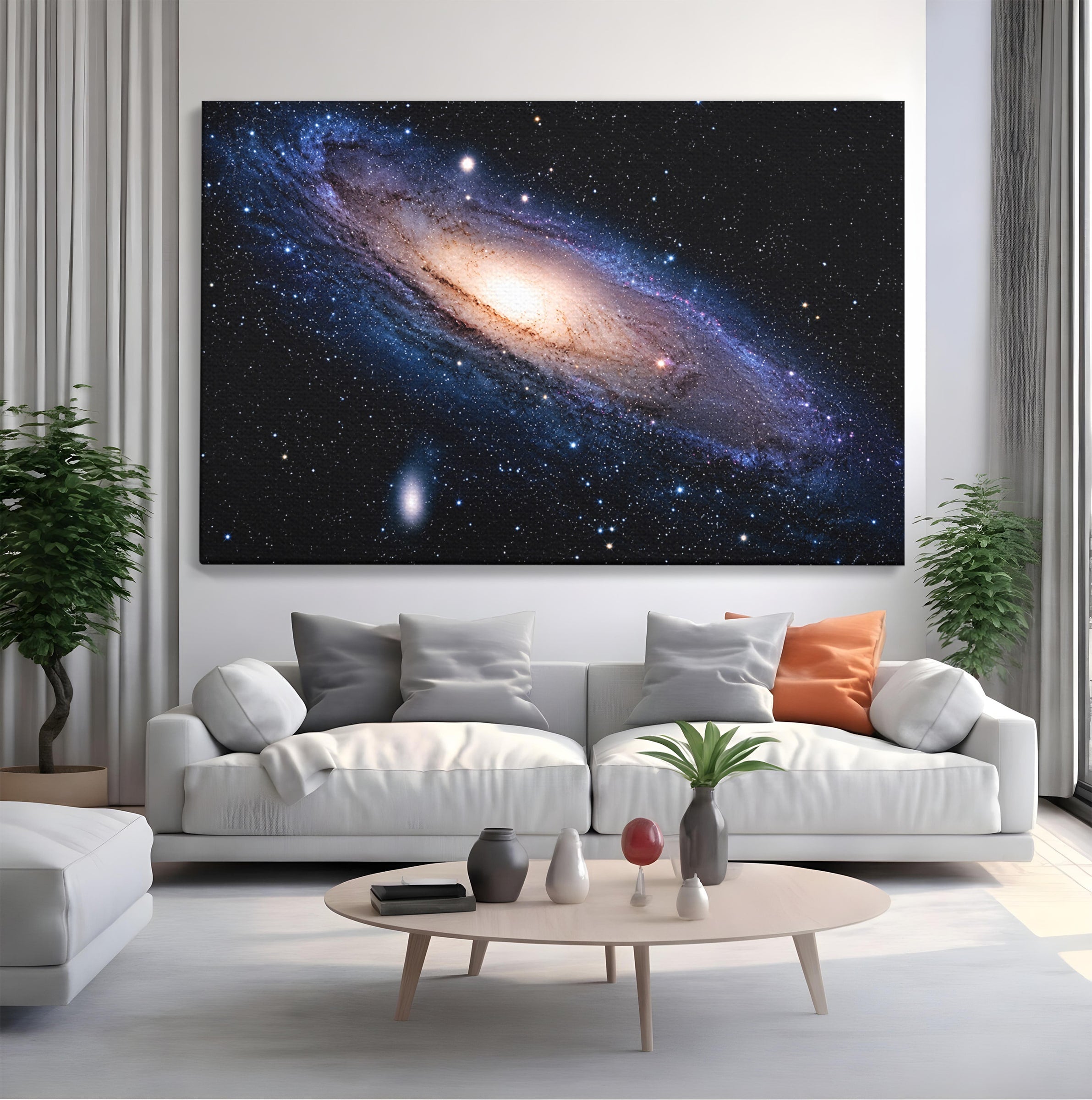 Tablou Canvas Premium LuxCanva® S1017, Galaxia Andromeda, Galaxie, Spatiu, Univers, Astronomie, Dormitor, Birou, Culori Vibrante