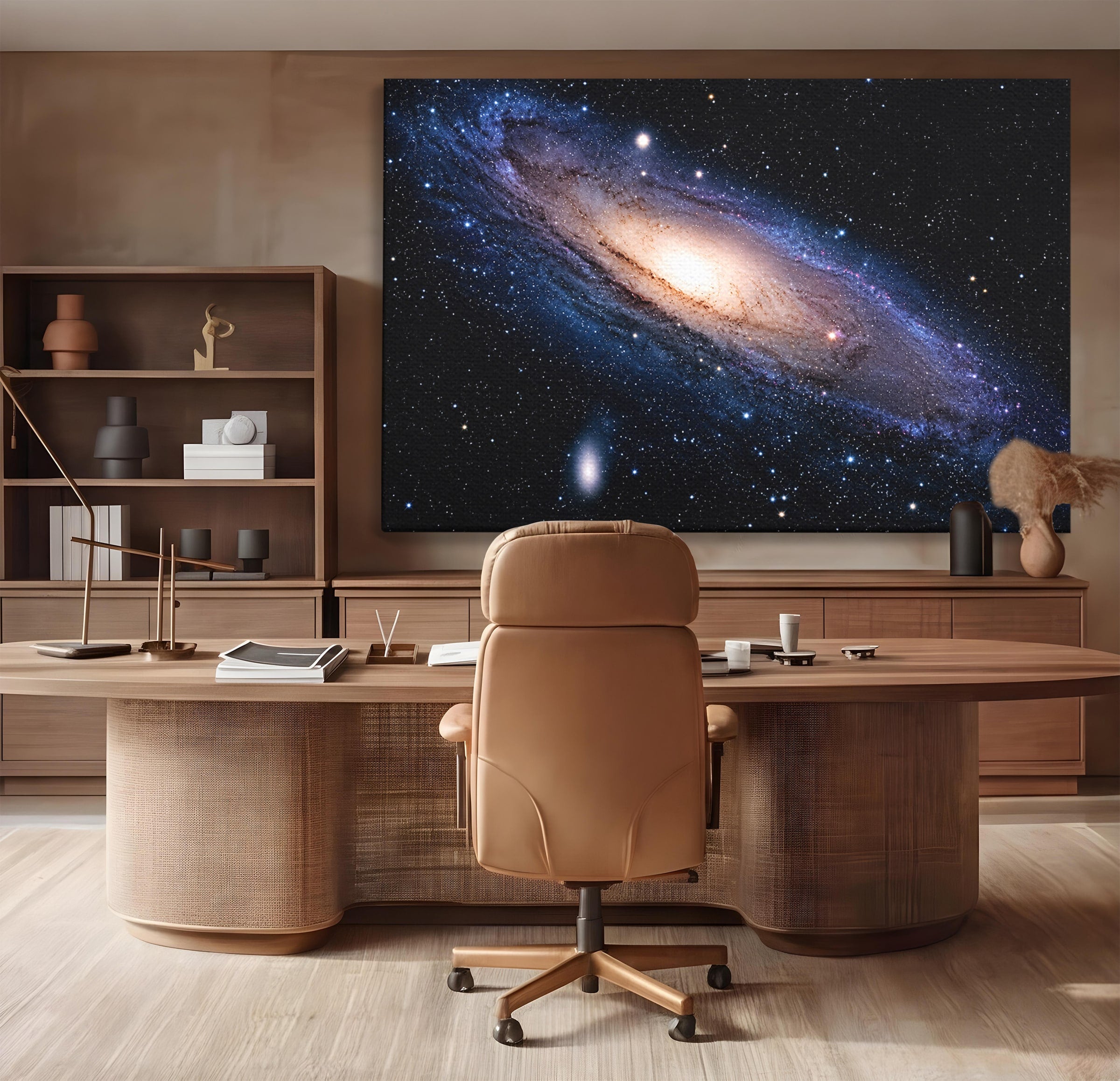 Tablou Canvas Premium LuxCanva® S1017, Galaxia Andromeda, Galaxie, Spatiu, Univers, Astronomie, Dormitor, Birou, Culori Vibrante