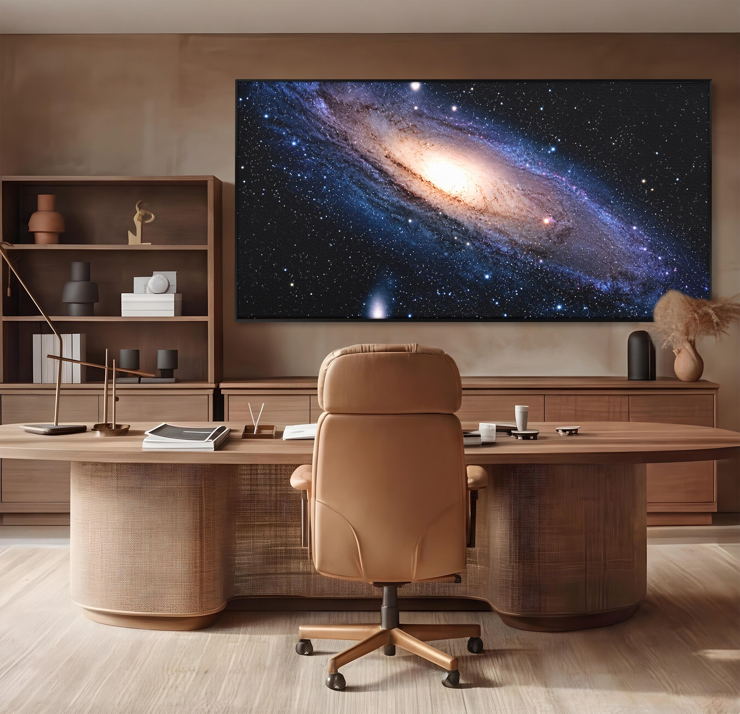 Tablou Canvas Premium LuxCanva® S1017, Galaxia Andromeda, Galaxie, Spatiu, Univers, Astronomie, Dormitor, Birou, Culori Vibrante