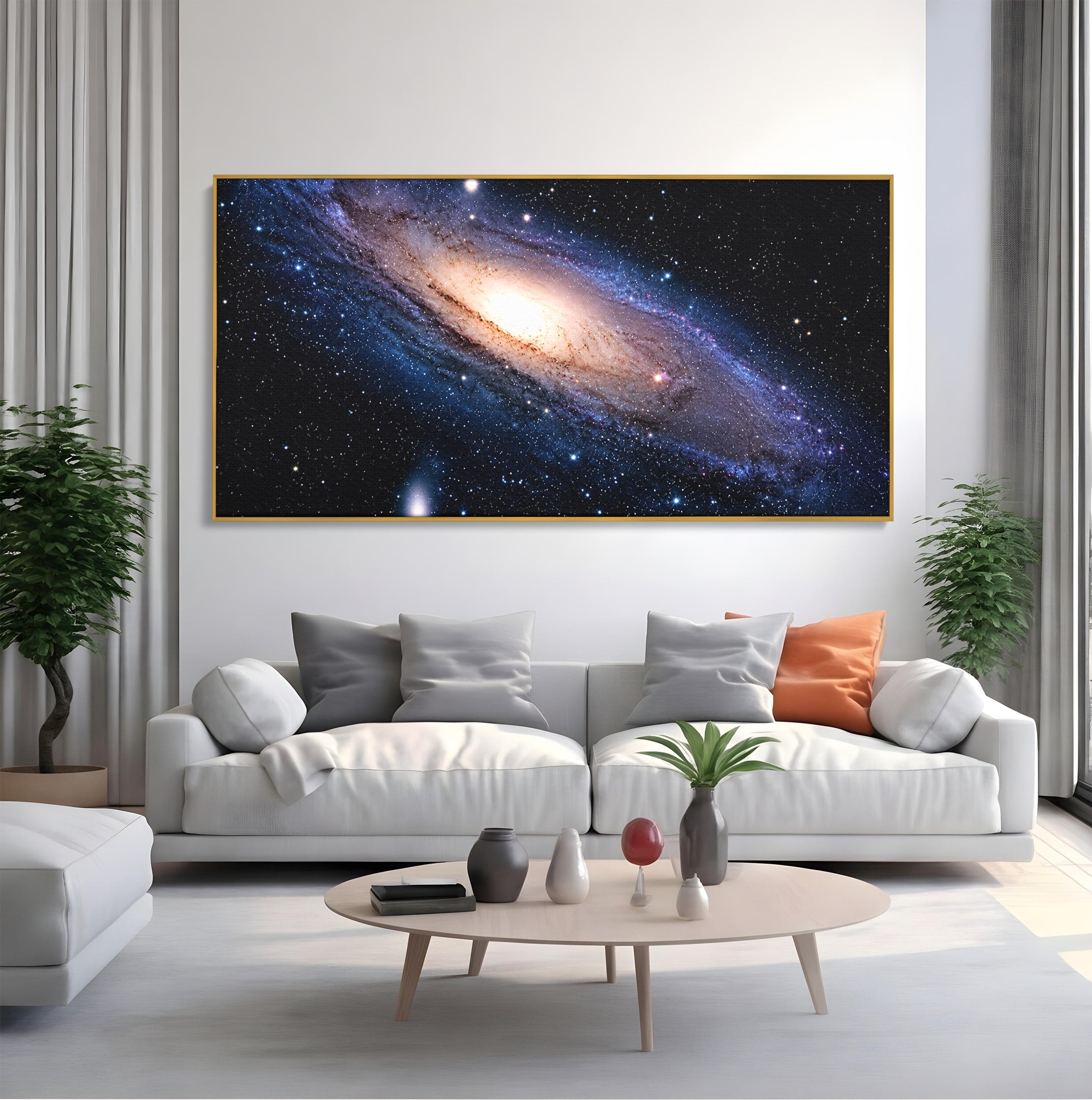Tablou Canvas Premium LuxCanva® S1017, Galaxia Andromeda, Galaxie, Spatiu, Univers, Astronomie, Dormitor, Birou, Culori Vibrante