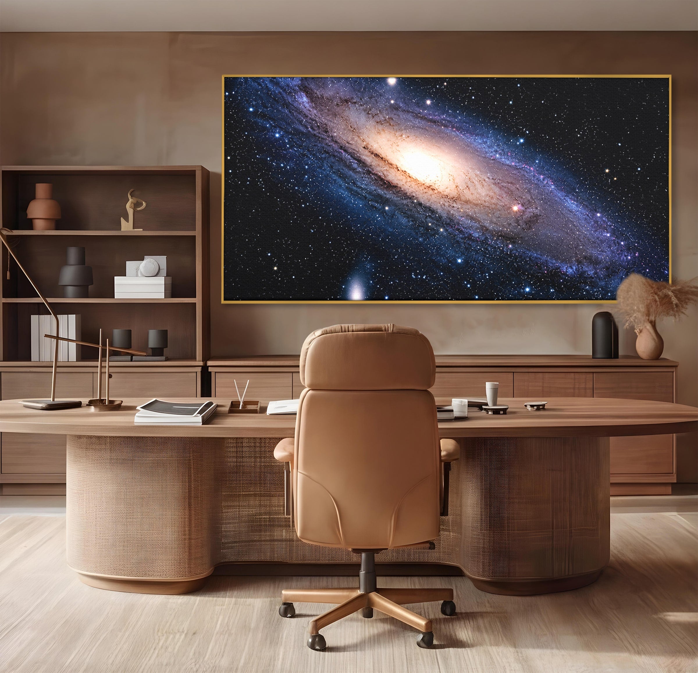Tablou Canvas Premium LuxCanva® S1017, Galaxia Andromeda, Galaxie, Spatiu, Univers, Astronomie, Dormitor, Birou, Culori Vibrante