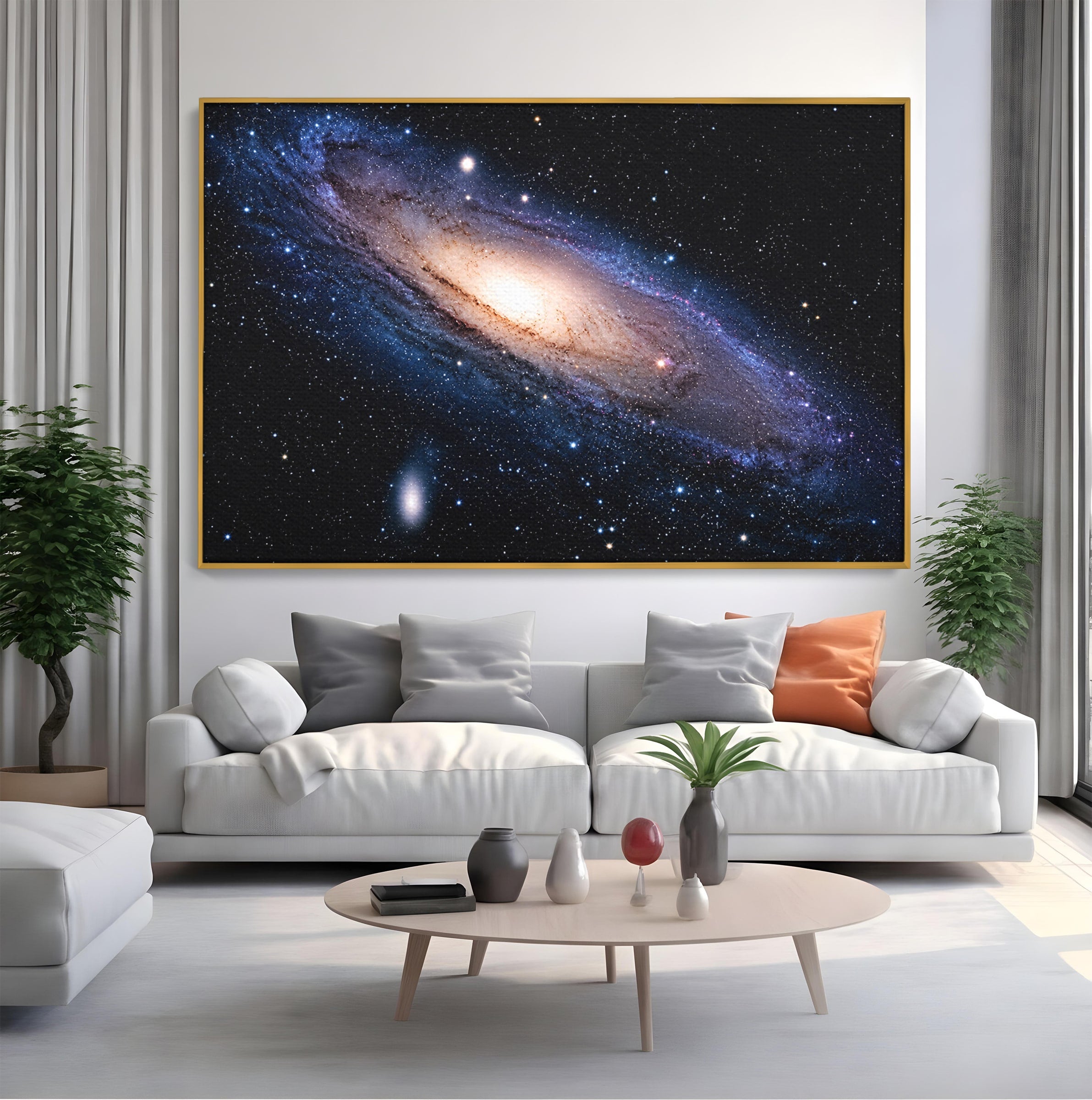 Tablou Canvas Premium LuxCanva® S1017, Galaxia Andromeda, Galaxie, Spatiu, Univers, Astronomie, Dormitor, Birou, Culori Vibrante