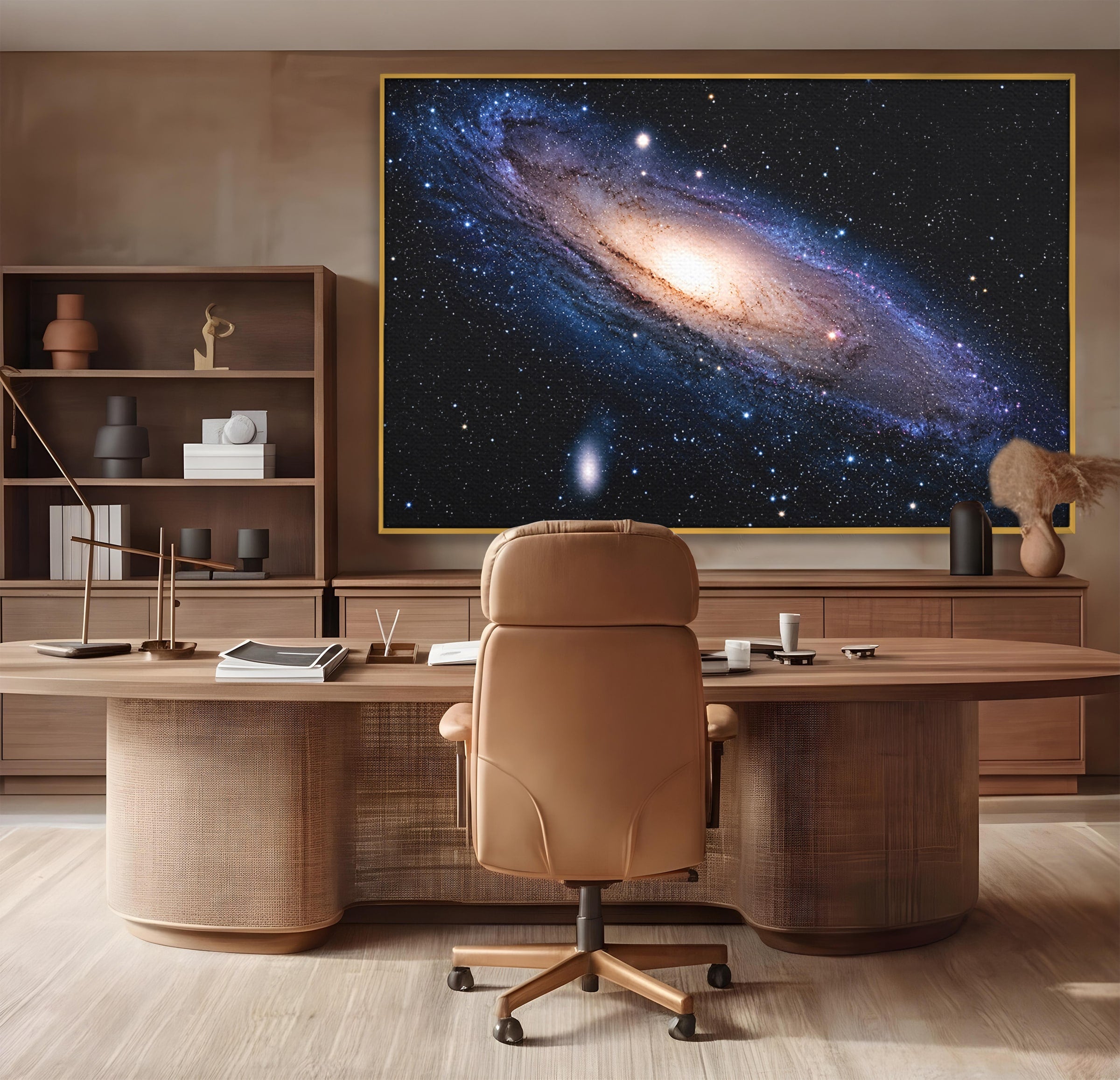 Tablou Canvas Premium LuxCanva® S1017, Galaxia Andromeda, Galaxie, Spatiu, Univers, Astronomie, Dormitor, Birou, Culori Vibrante
