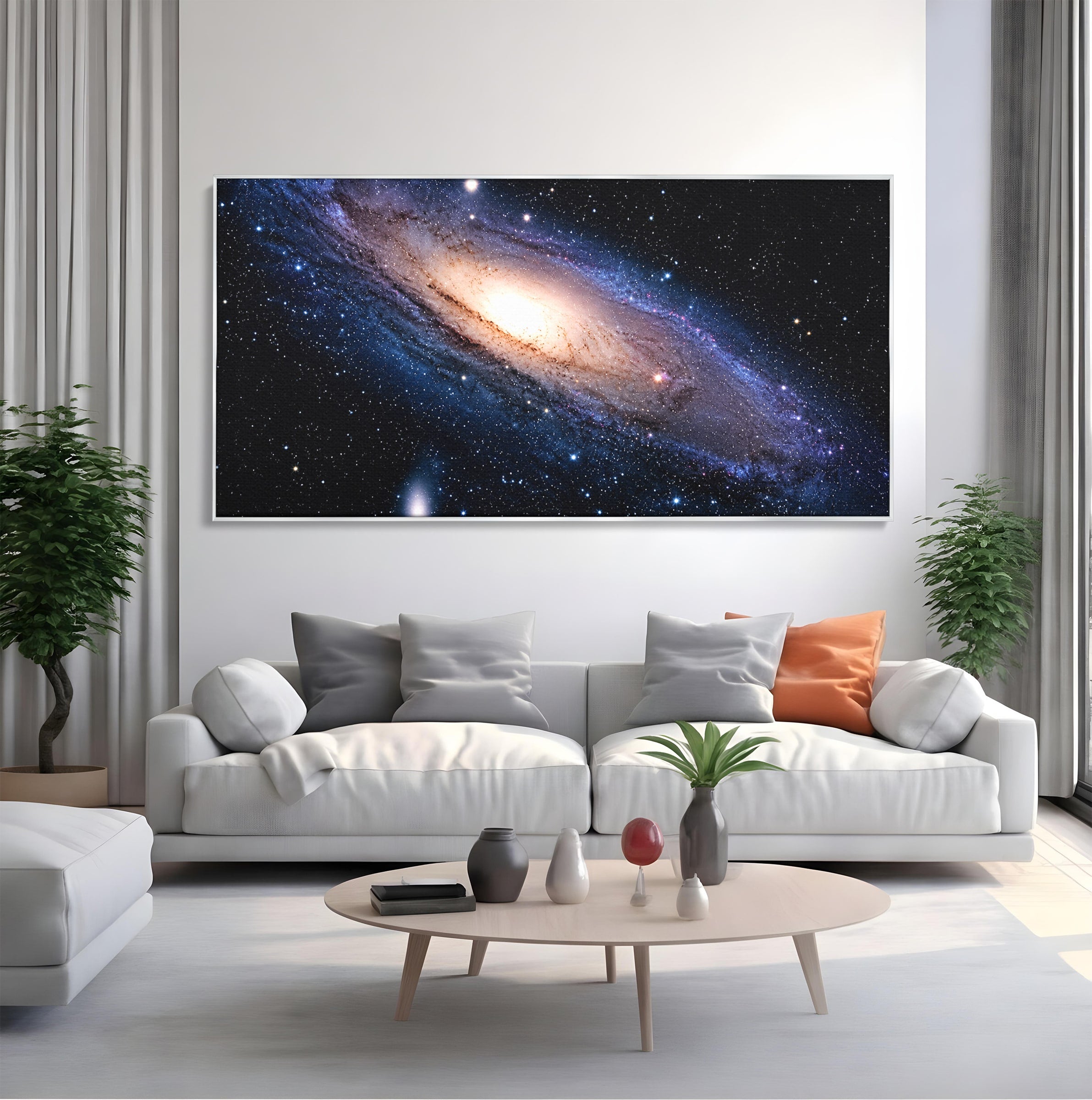 Tablou Canvas Premium LuxCanva® S1017, Galaxia Andromeda, Galaxie, Spatiu, Univers, Astronomie, Dormitor, Birou, Culori Vibrante