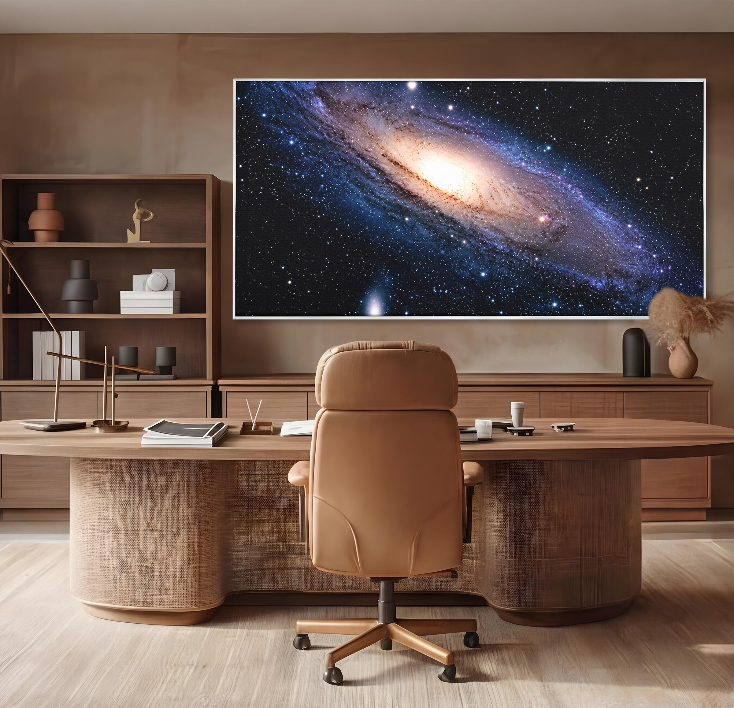 Tablou Canvas Premium LuxCanva® S1017, Galaxia Andromeda, Galaxie, Spatiu, Univers, Astronomie, Dormitor, Birou, Culori Vibrante