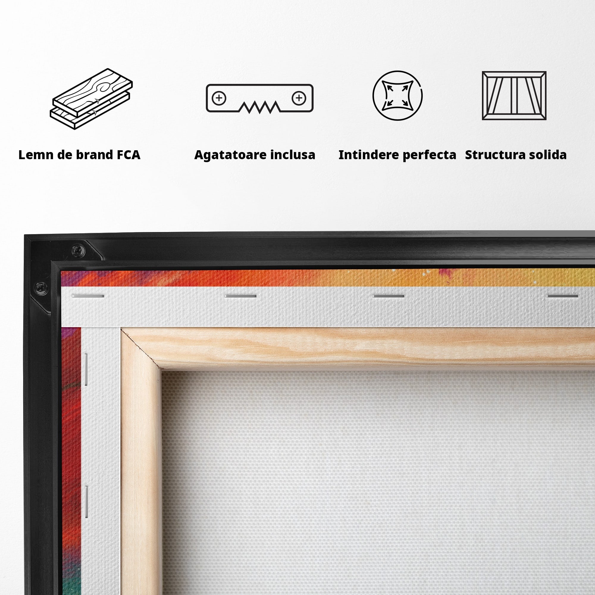 Tablou Canvas Premium LuxCanva® S1019, Visul Ciclistului, Ciclist, Apus, Peisaj, Cer, Dormitor, Culori Vibrante