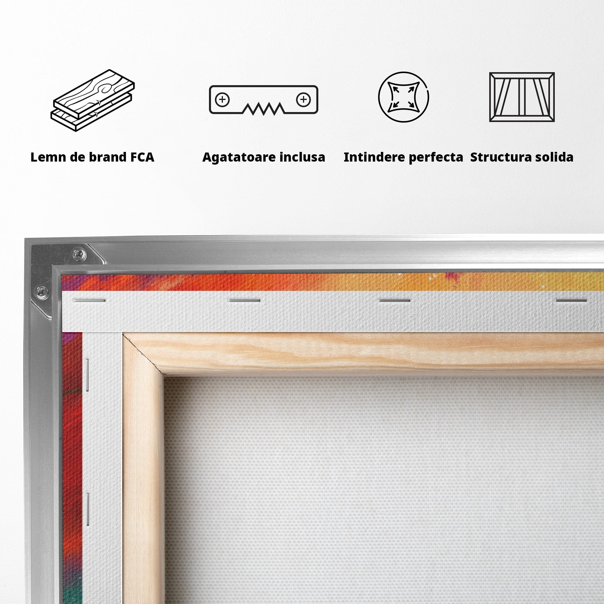 Tablou Canvas Premium LuxCanva® S1019, Visul Ciclistului, Ciclist, Apus, Peisaj, Cer, Dormitor, Culori Vibrante