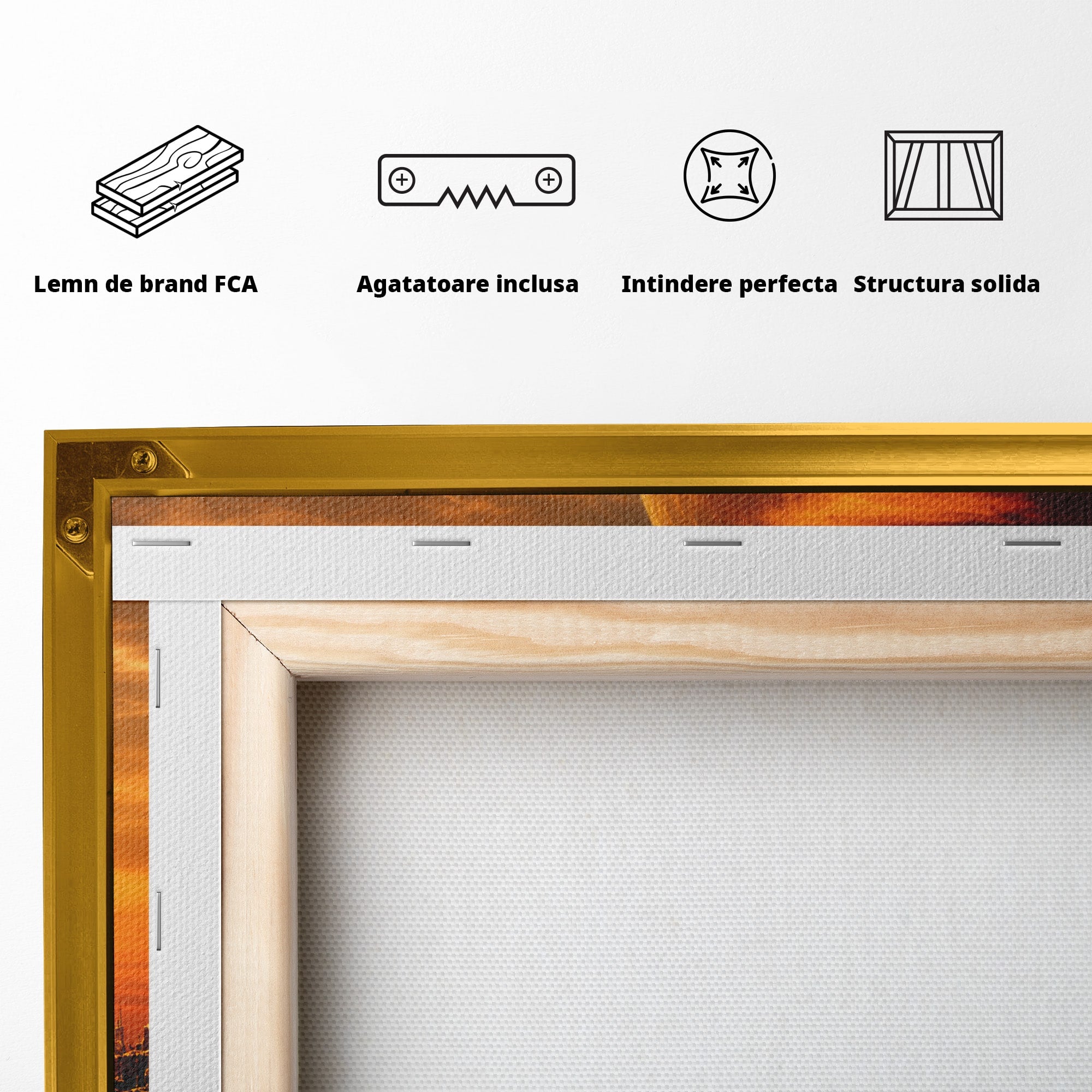 Tablou Canvas Premium LuxCanva® S1020, Planeta La Apus, Planeta, Apus, Peisaj, Fantezie, Living, Culori Vibrante