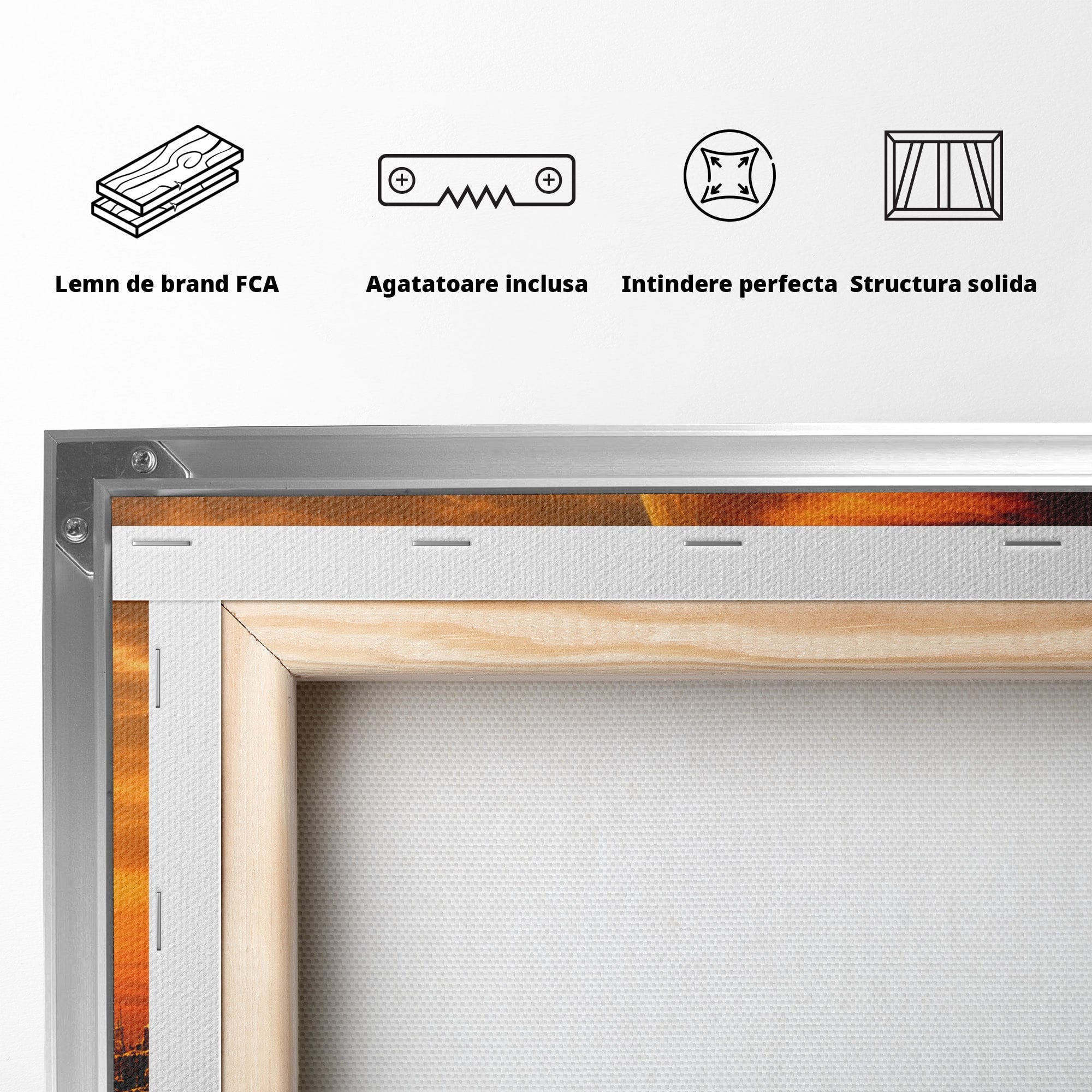 Tablou Canvas Premium LuxCanva® S1020, Planeta La Apus, Planeta, Apus, Peisaj, Fantezie, Living, Culori Vibrante