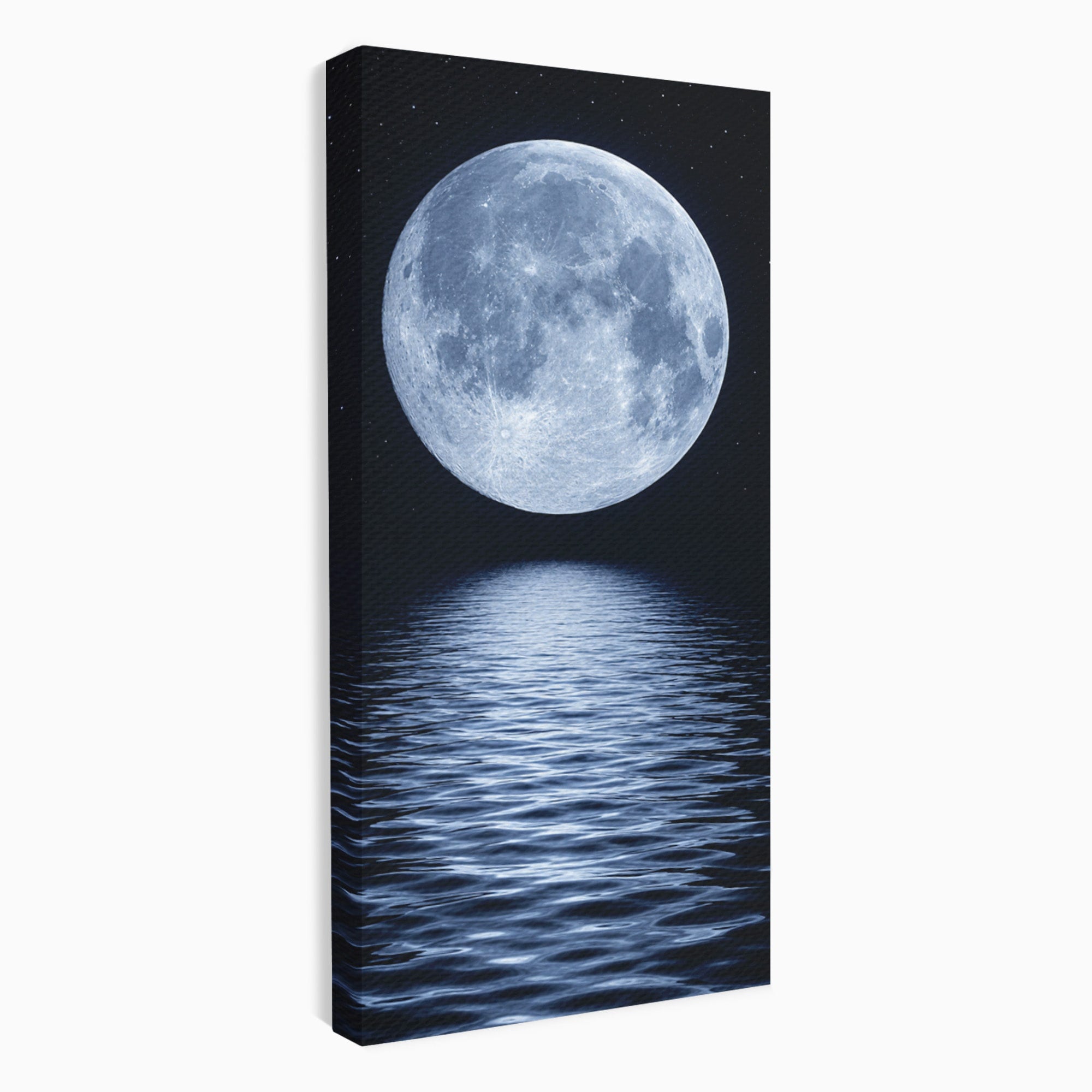 Tablou Canvas Premium LuxCanva® S1023, Luna Reflecție, Luna, Reflexie, Apa, Noapte, Cer, Dormitor, Culori Vibrante