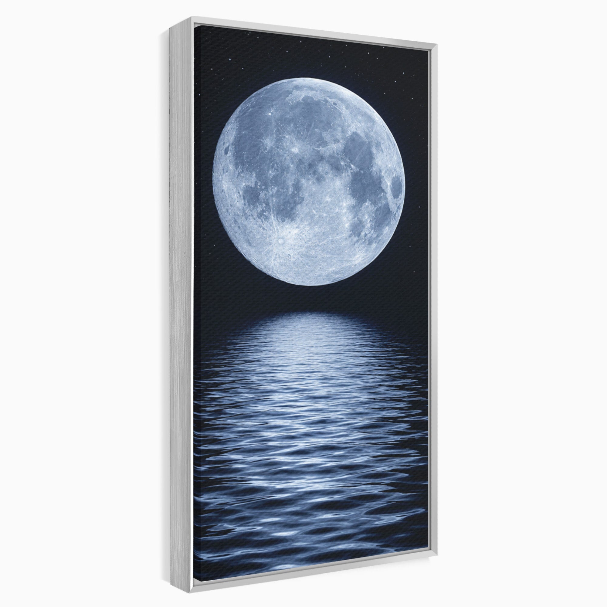 Tablou Canvas Premium LuxCanva® S1023, Luna Reflecție, Luna, Reflexie, Apa, Noapte, Cer, Dormitor, Culori Vibrante