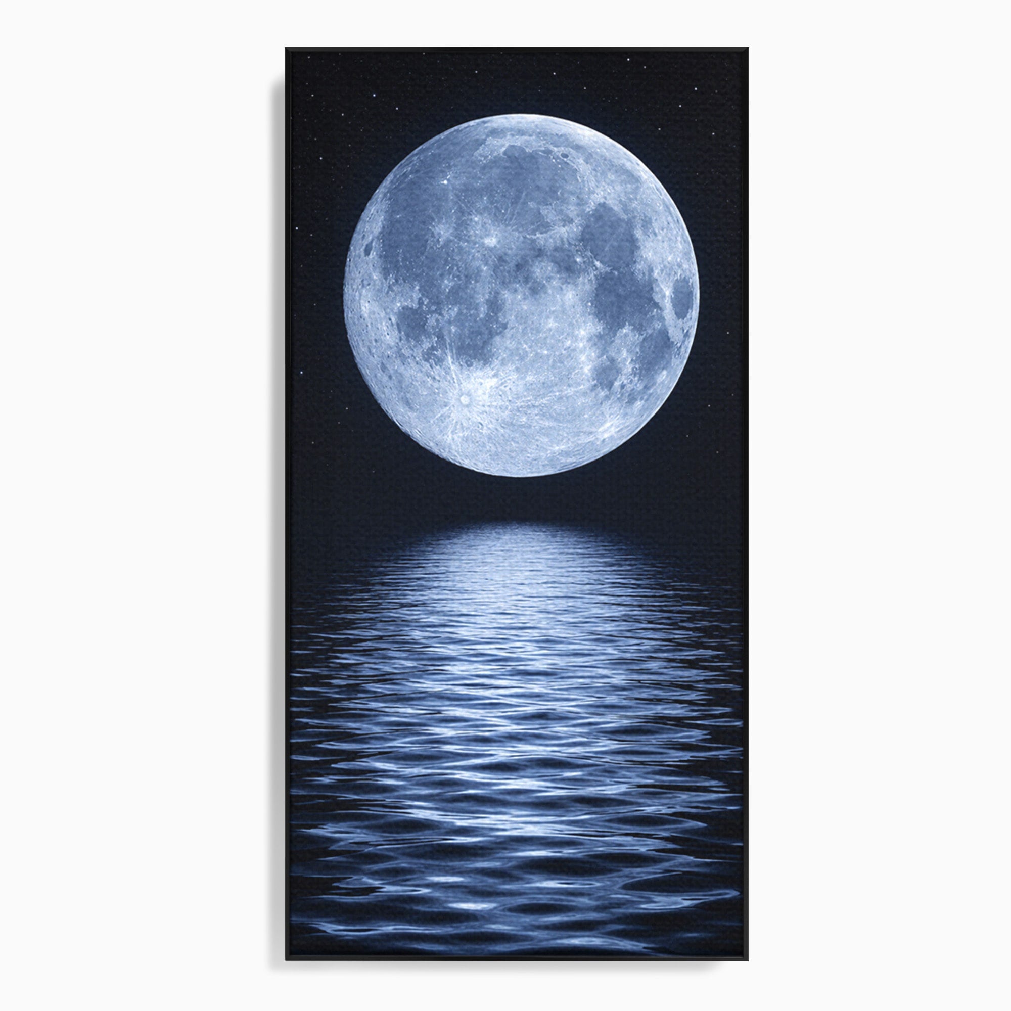Tablou Canvas Premium LuxCanva® S1023, Luna Reflecție, Luna, Reflexie, Apa, Noapte, Cer, Dormitor, Culori Vibrante