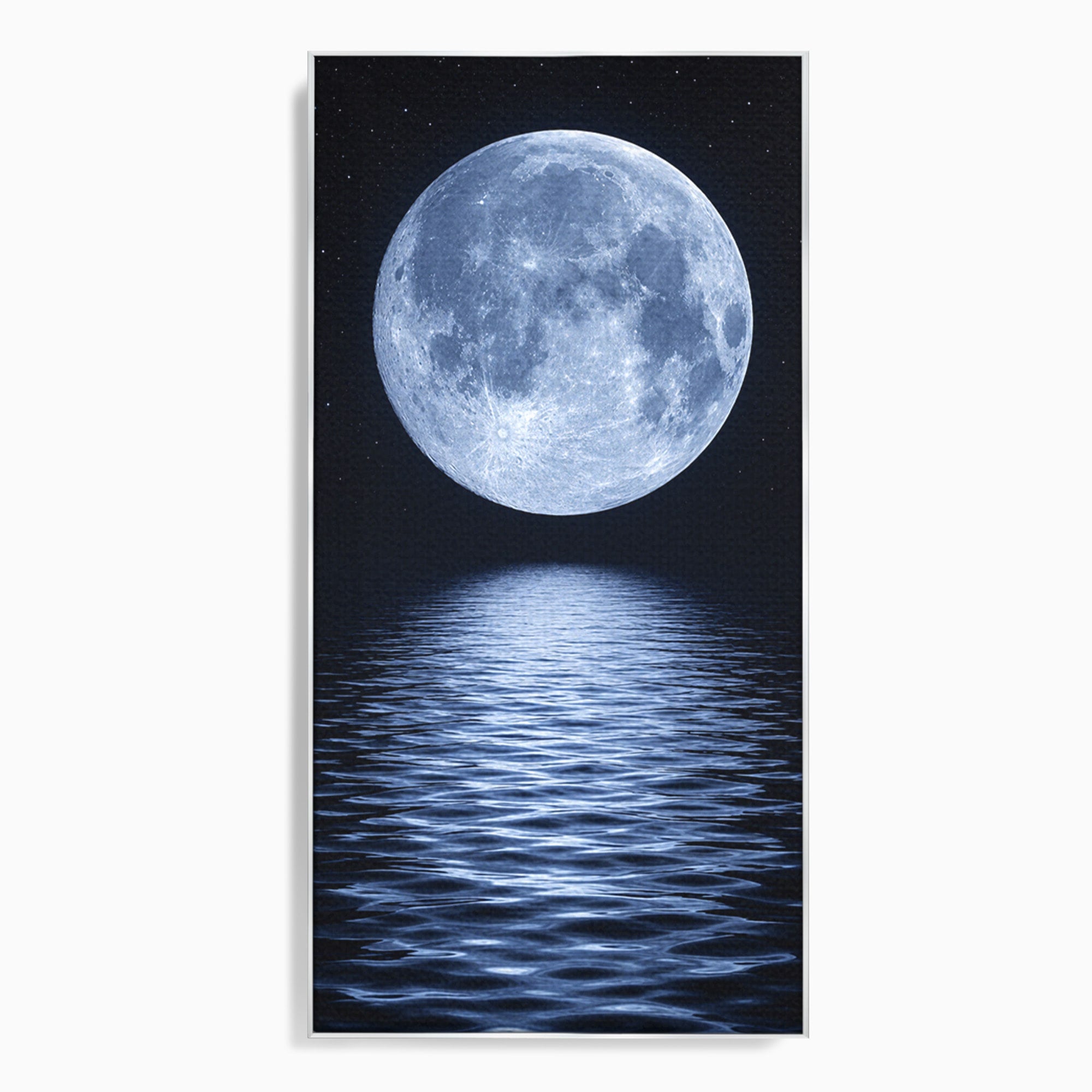 Tablou Canvas Premium LuxCanva® S1023, Luna Reflecție, Luna, Reflexie, Apa, Noapte, Cer, Dormitor, Culori Vibrante