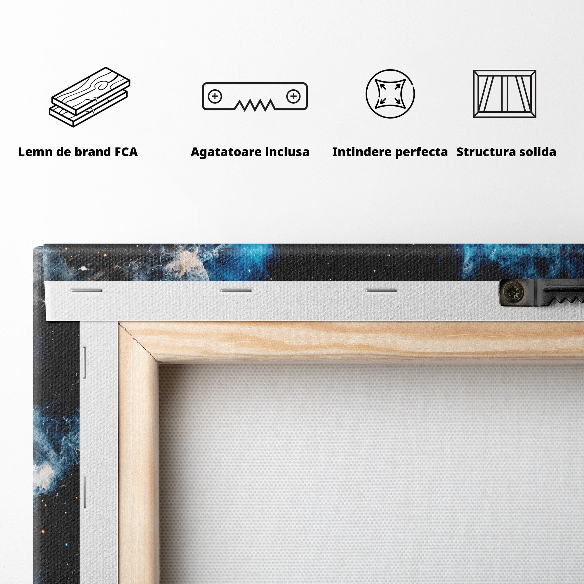 Tablou Canvas Premium LuxCanva® S1024, Planeta Energetica, Planeta, Univers, Spatiu, Energetic, Birou, Dormitor, Culori Vibrante