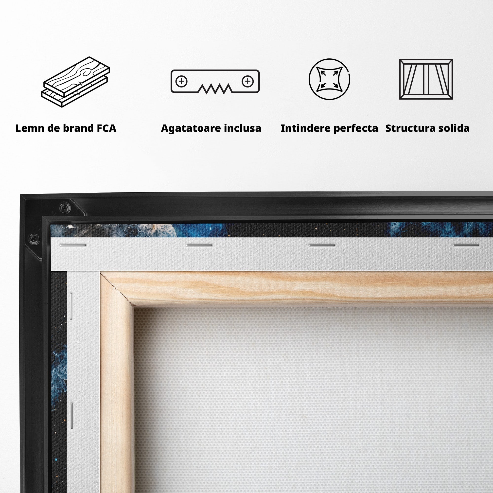 Tablou Canvas Premium LuxCanva® S1024, Planeta Energetica, Planeta, Univers, Spatiu, Energetic, Birou, Dormitor, Culori Vibrante