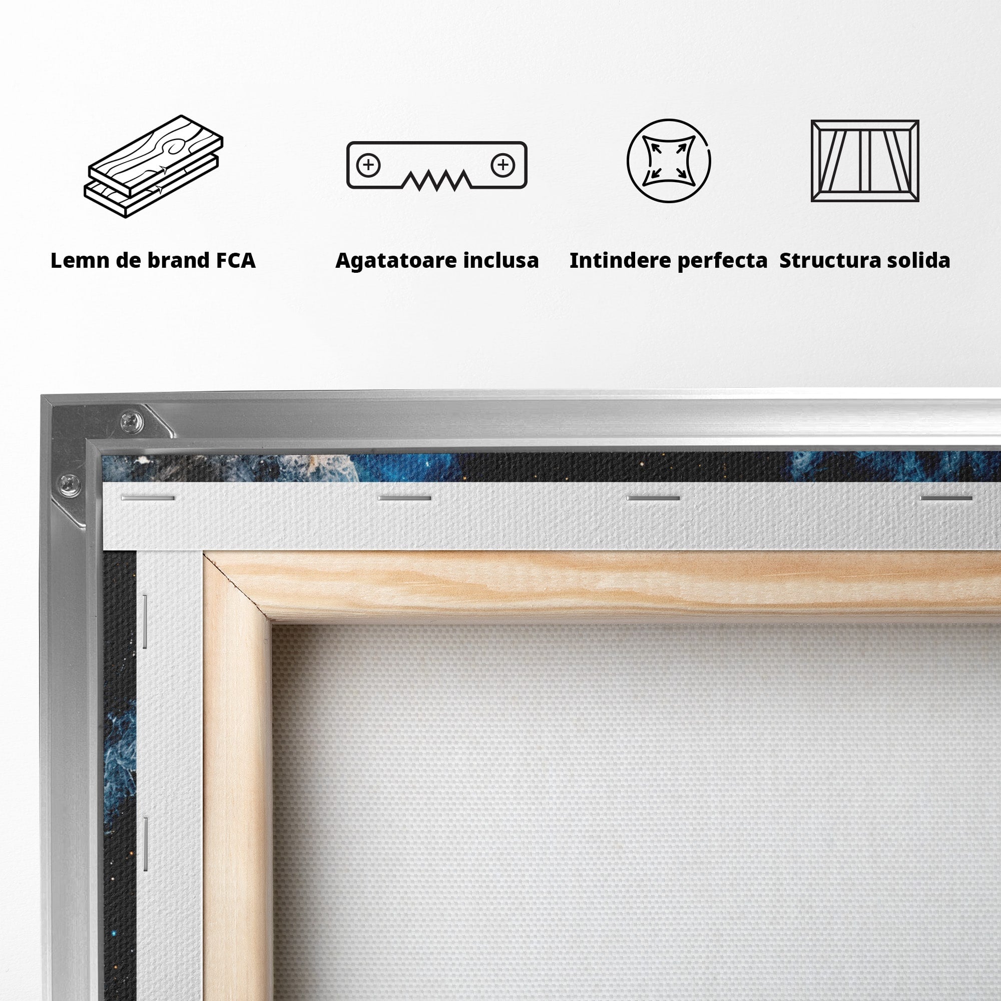 Tablou Canvas Premium LuxCanva® S1024, Planeta Energetica, Planeta, Univers, Spatiu, Energetic, Birou, Dormitor, Culori Vibrante