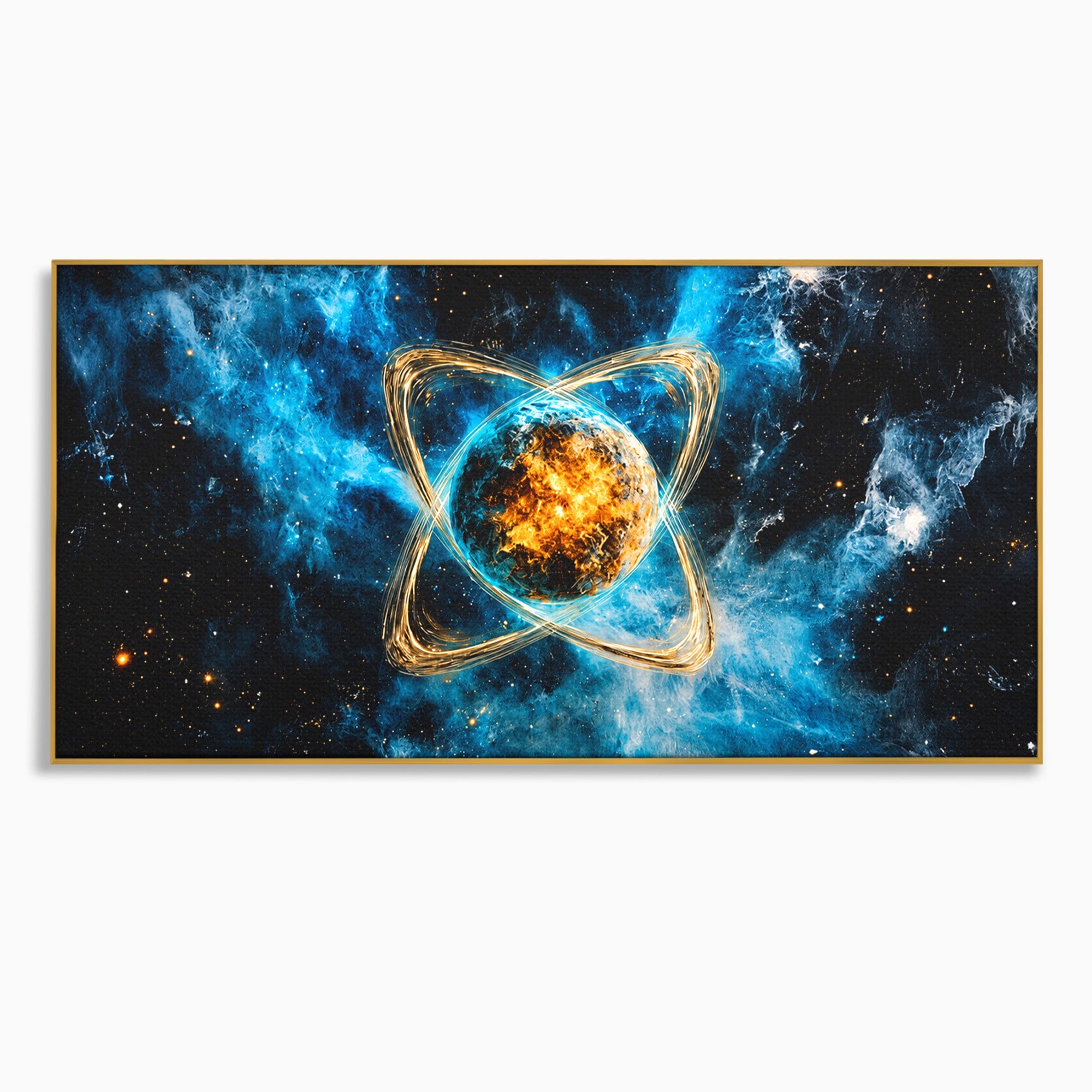 Tablou Canvas Premium LuxCanva® S1024, Planeta Energetica, Planeta, Univers, Spatiu, Energetic, Birou, Dormitor, Culori Vibrante