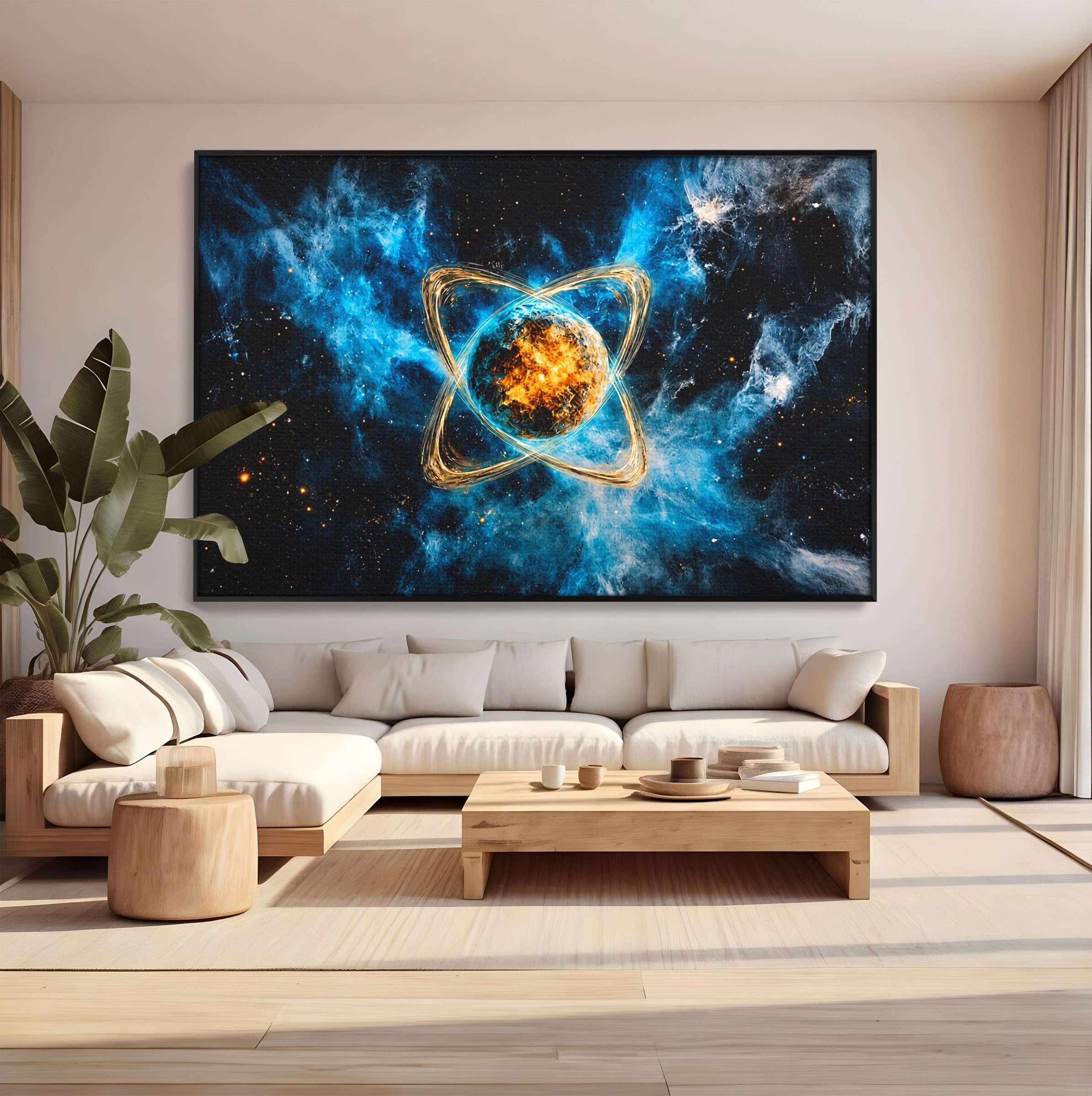 Tablou Canvas Premium LuxCanva® S1024, Planeta Energetica, Planeta, Univers, Spatiu, Energetic, Birou, Dormitor, Culori Vibrante