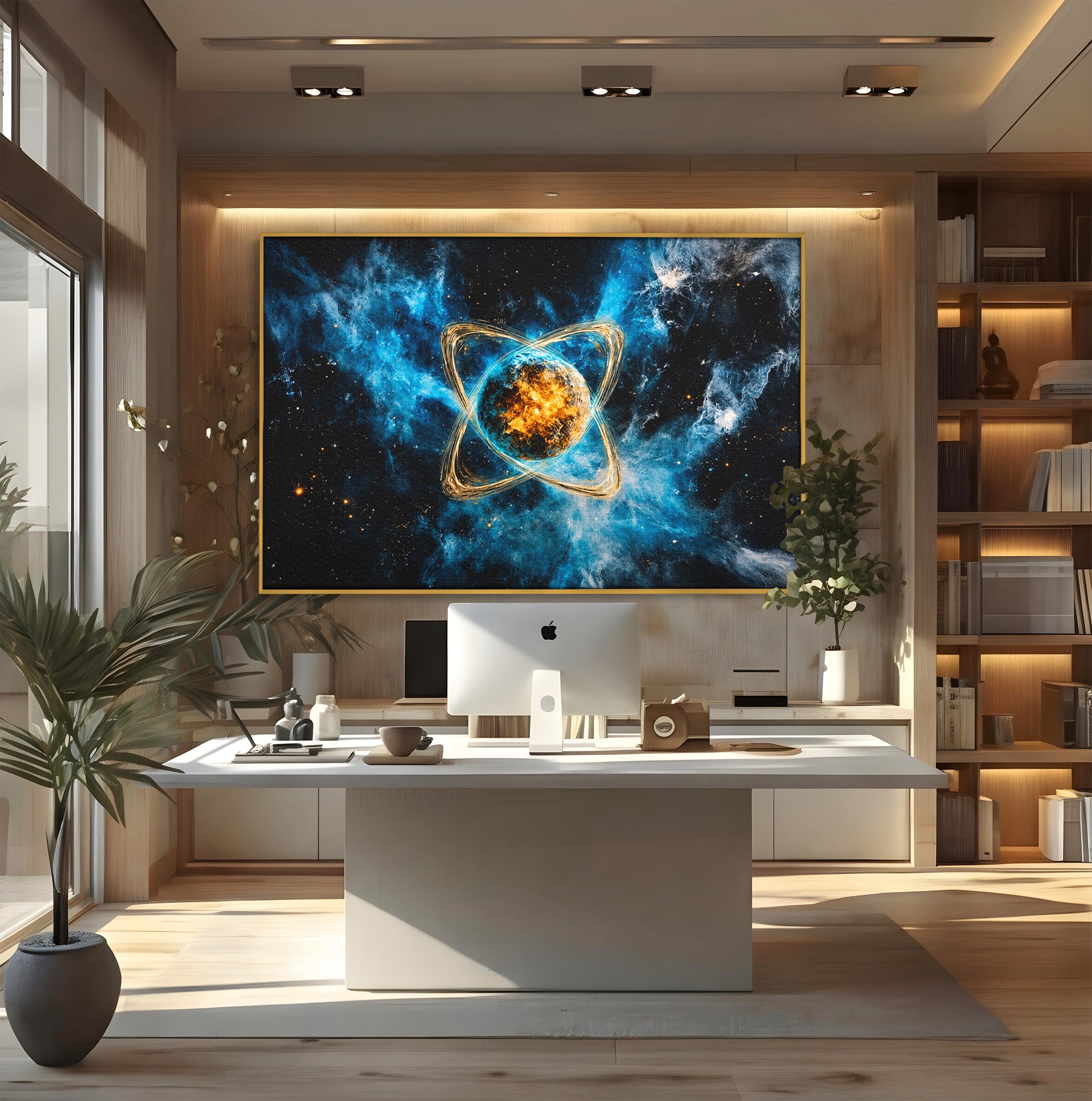 Tablou Canvas Premium LuxCanva® S1024, Planeta Energetica, Planeta, Univers, Spatiu, Energetic, Birou, Dormitor, Culori Vibrante
