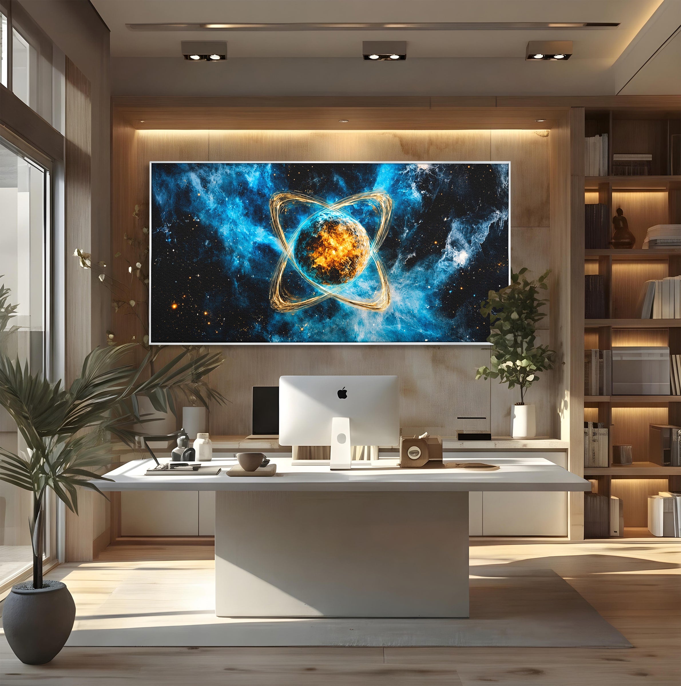 Tablou Canvas Premium LuxCanva® S1024, Planeta Energetica, Planeta, Univers, Spatiu, Energetic, Birou, Dormitor, Culori Vibrante