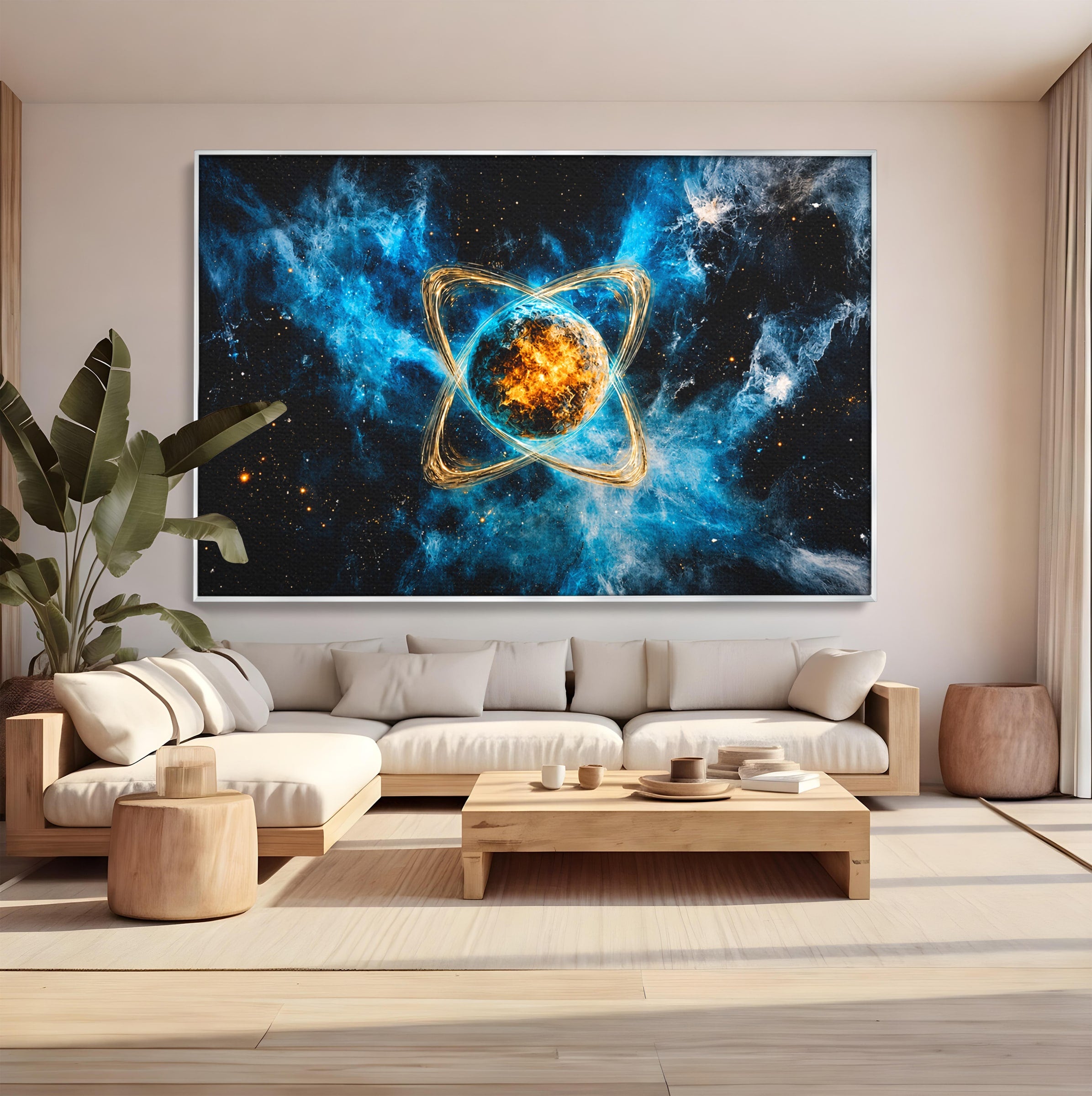 Tablou Canvas Premium LuxCanva® S1024, Planeta Energetica, Planeta, Univers, Spatiu, Energetic, Birou, Dormitor, Culori Vibrante