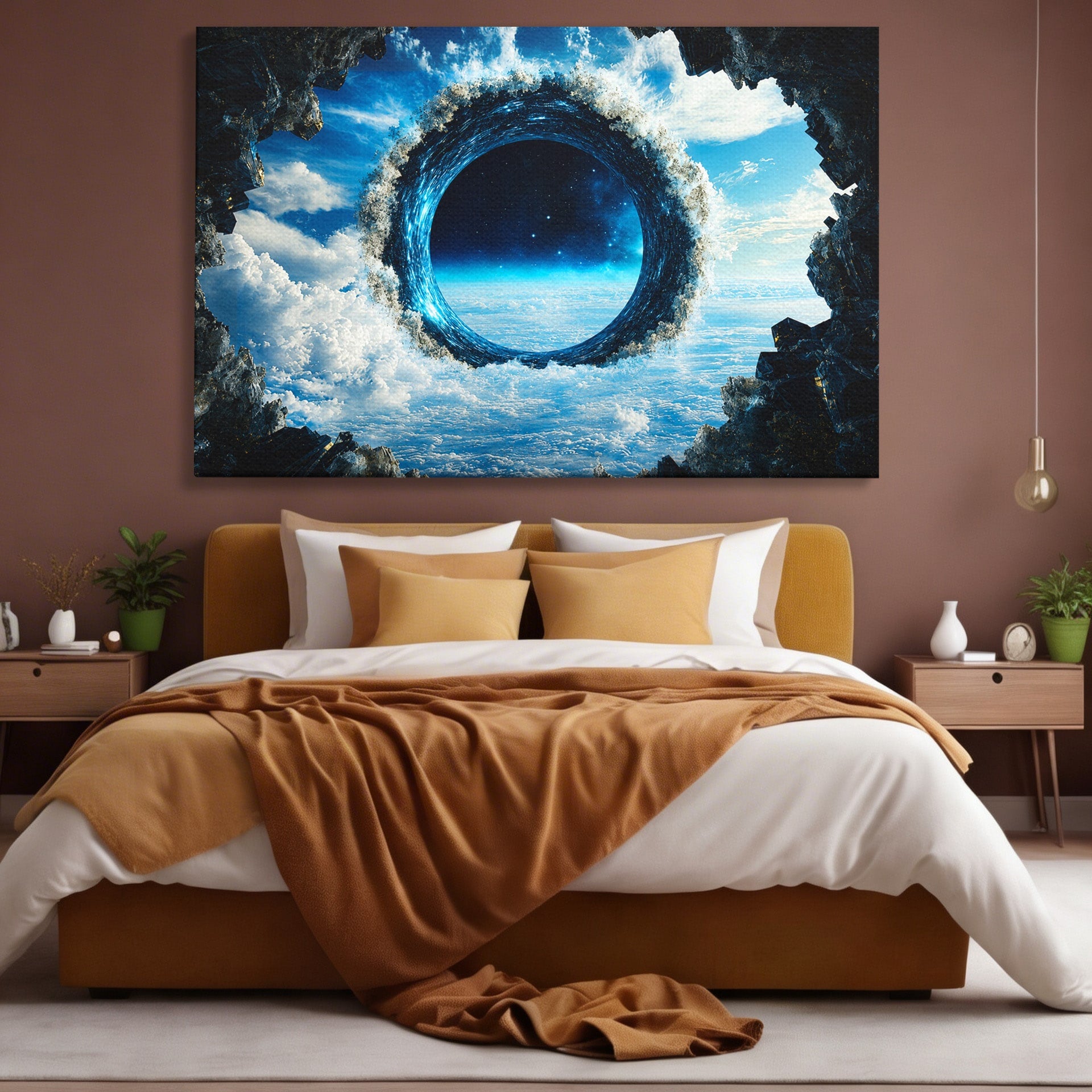Tablou Canvas Premium LuxCanva® S1025, Portalul Ceresc, Portal, Cer, Nori, Univers, Living, Culori Vibrante