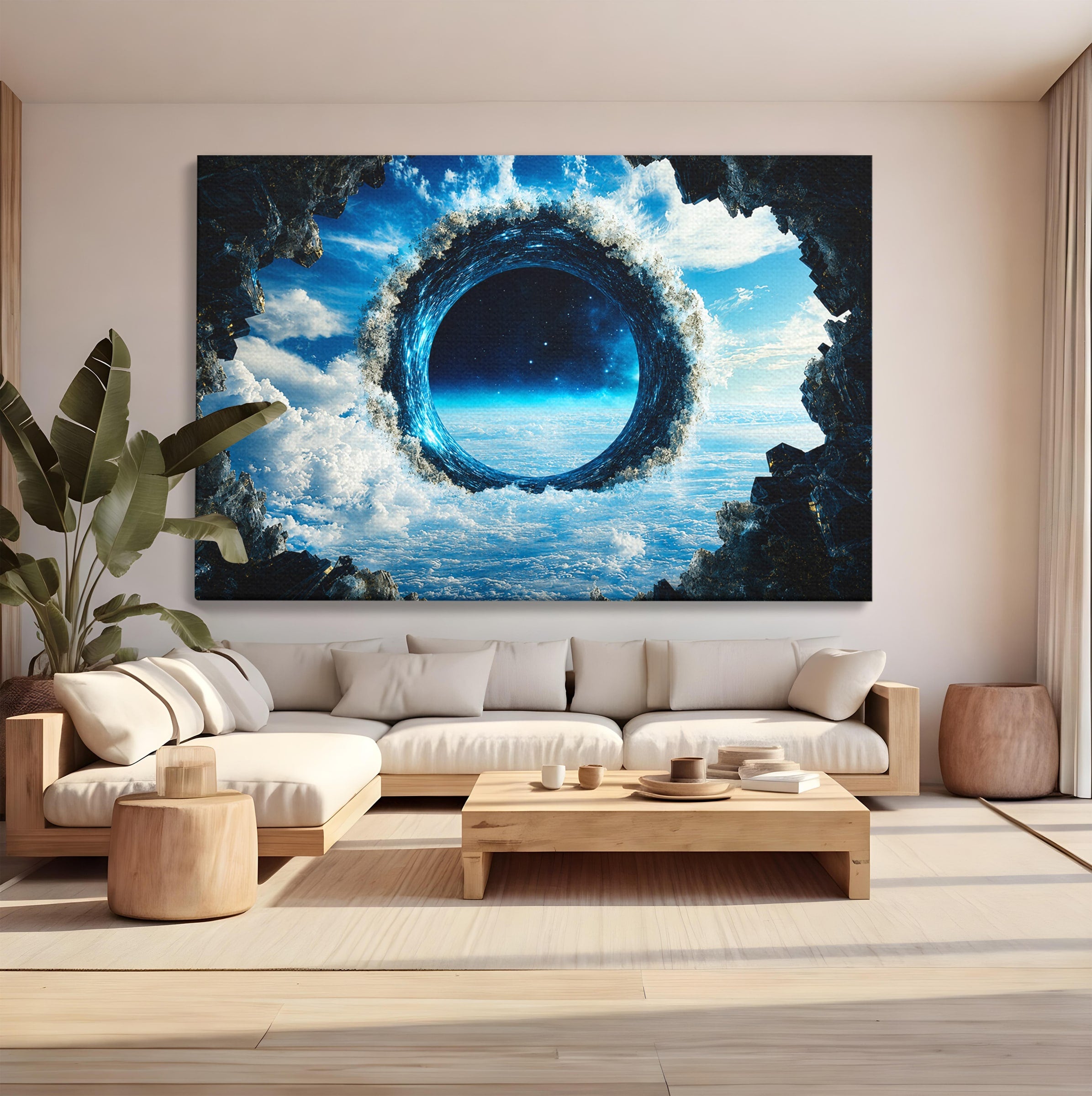 Tablou Canvas Premium LuxCanva® S1025, Portalul Ceresc, Portal, Cer, Nori, Univers, Living, Culori Vibrante