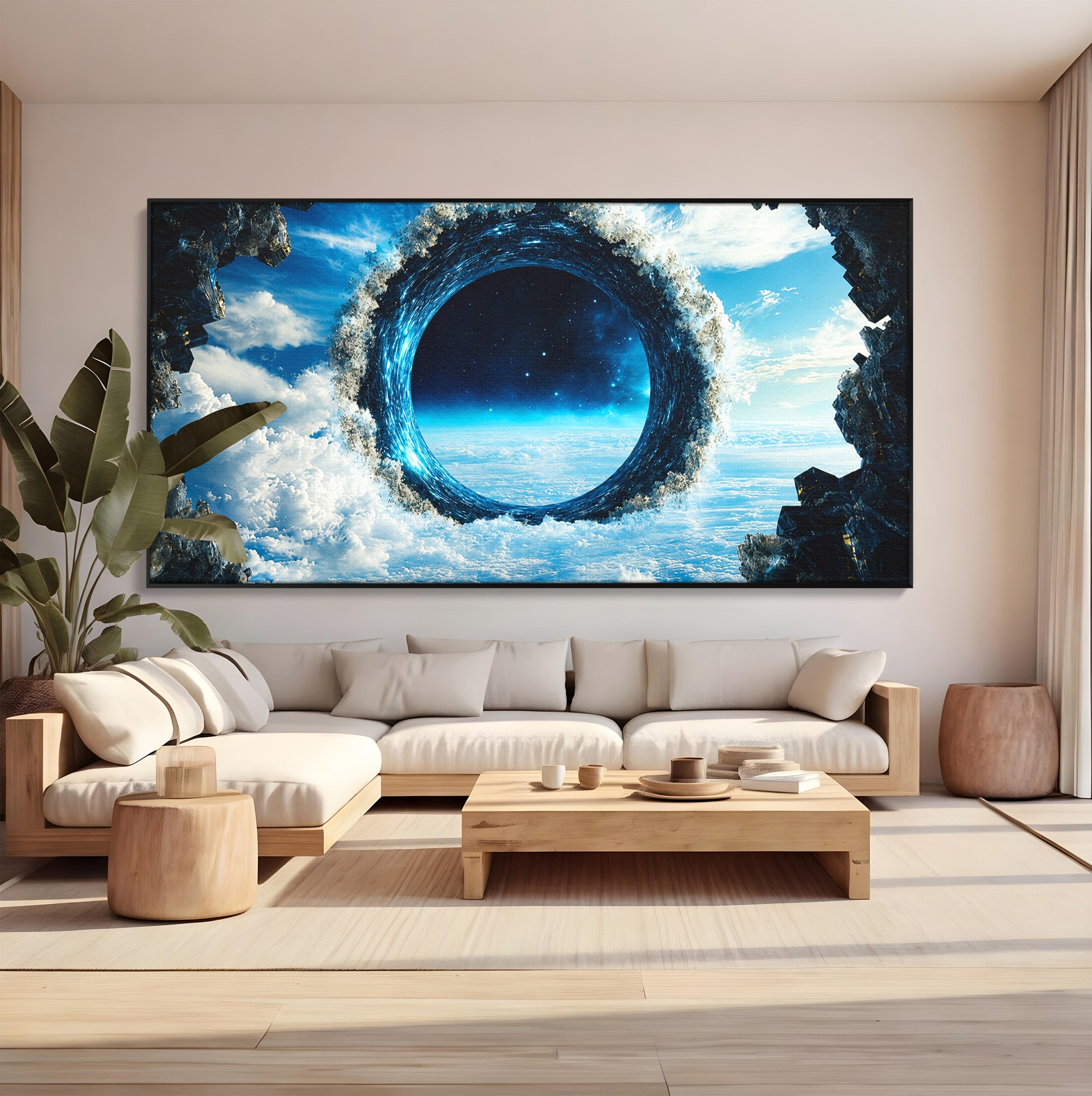 Tablou Canvas Premium LuxCanva® S1025, Portalul Ceresc, Portal, Cer, Nori, Univers, Living, Culori Vibrante