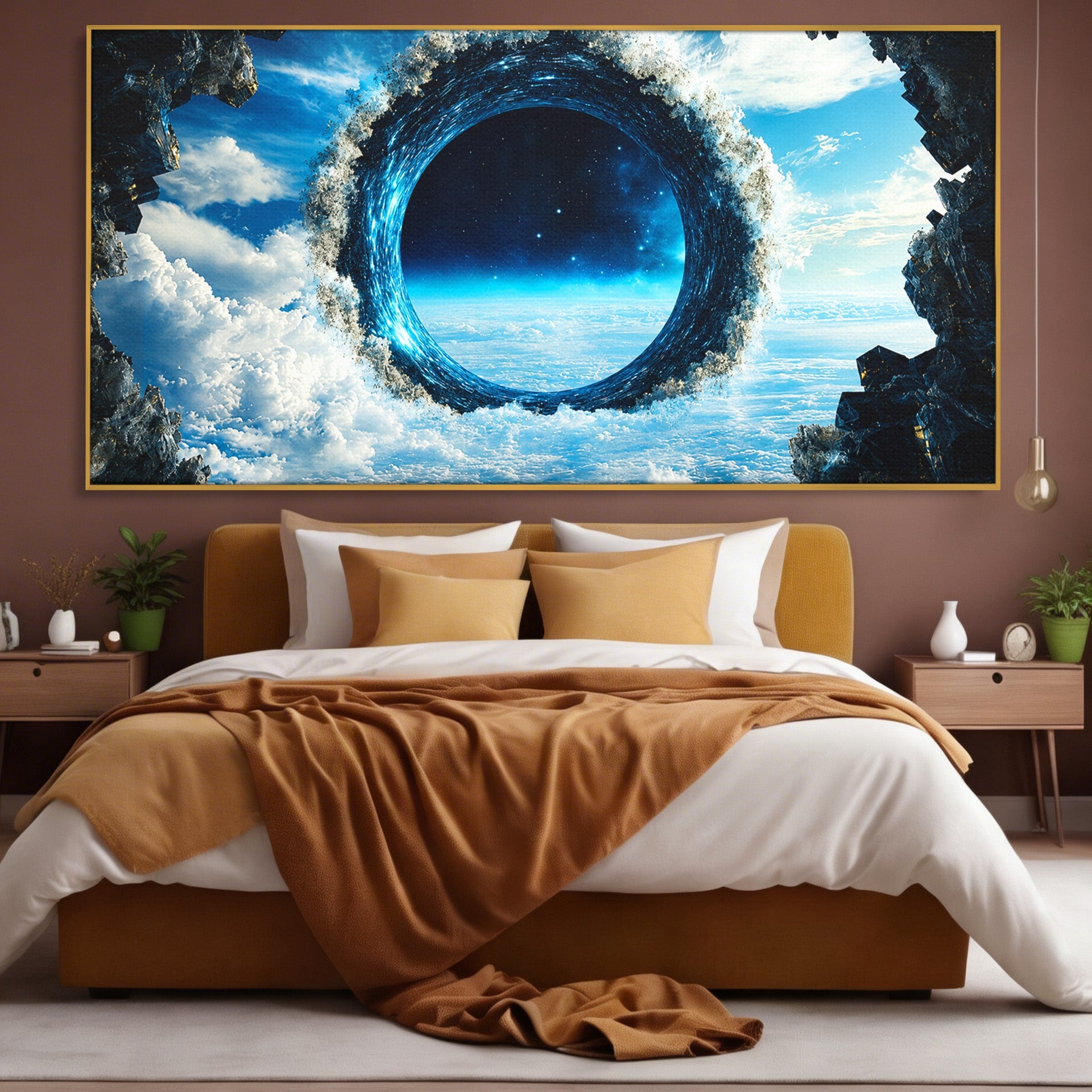 Tablou Canvas Premium LuxCanva® S1025, Portalul Ceresc, Portal, Cer, Nori, Univers, Living, Culori Vibrante
