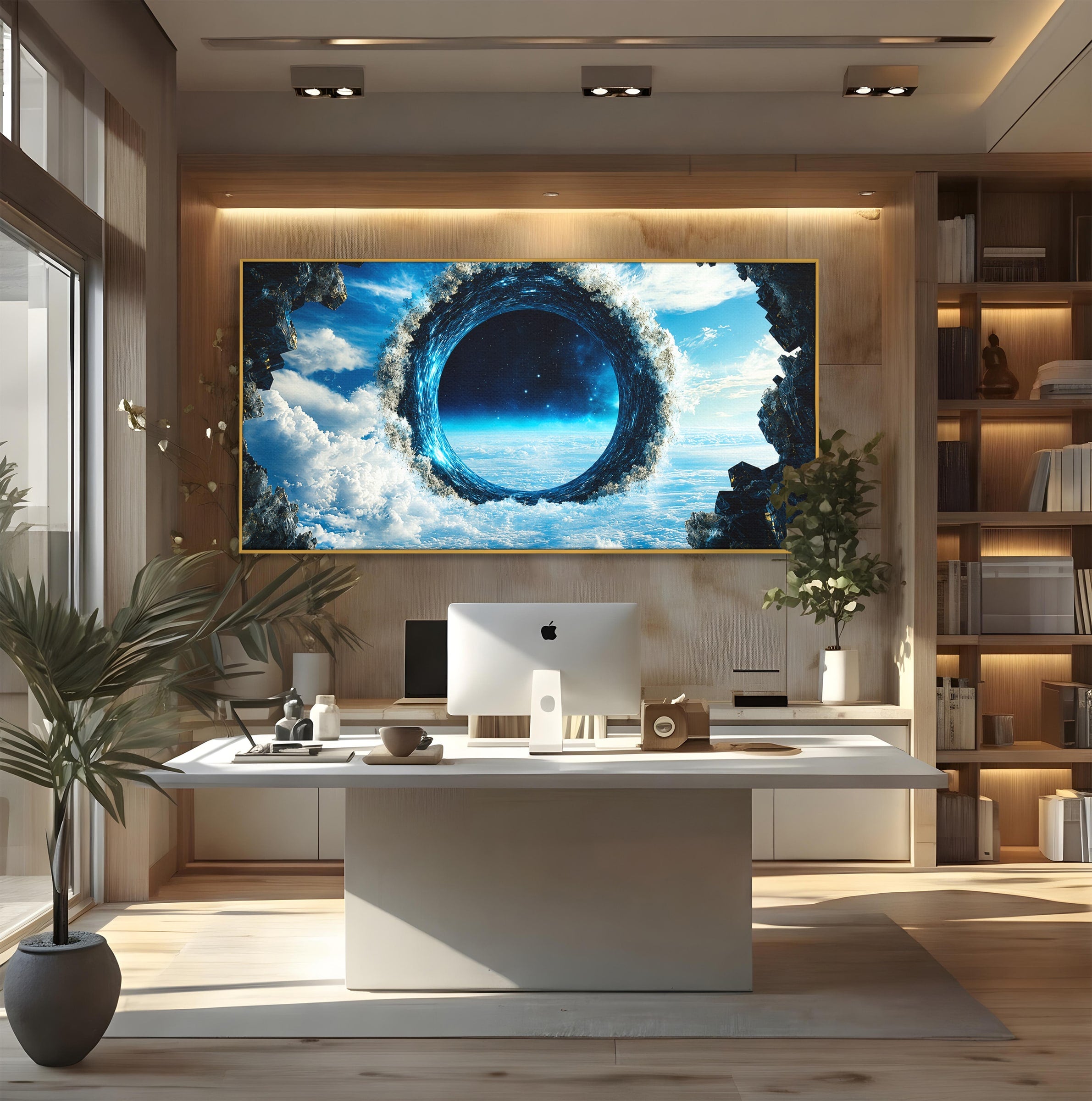 Tablou Canvas Premium LuxCanva® S1025, Portalul Ceresc, Portal, Cer, Nori, Univers, Living, Culori Vibrante
