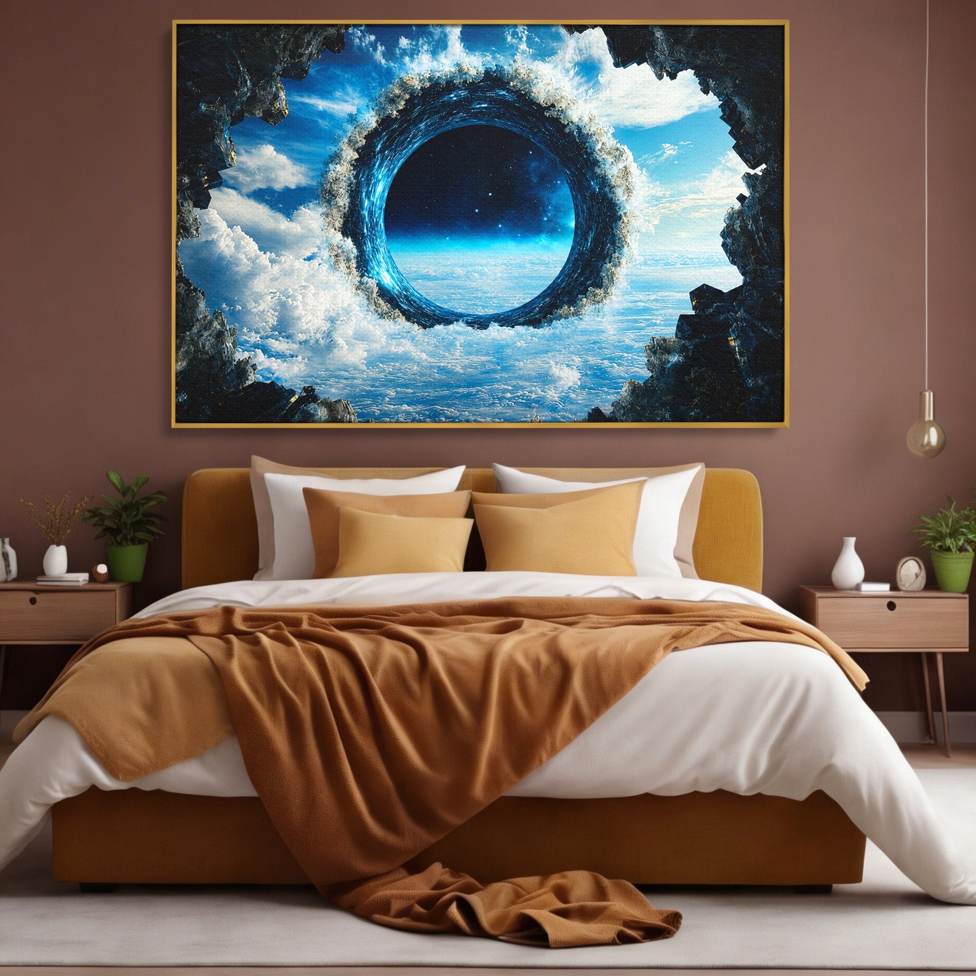 Tablou Canvas Premium LuxCanva® S1025, Portalul Ceresc, Portal, Cer, Nori, Univers, Living, Culori Vibrante