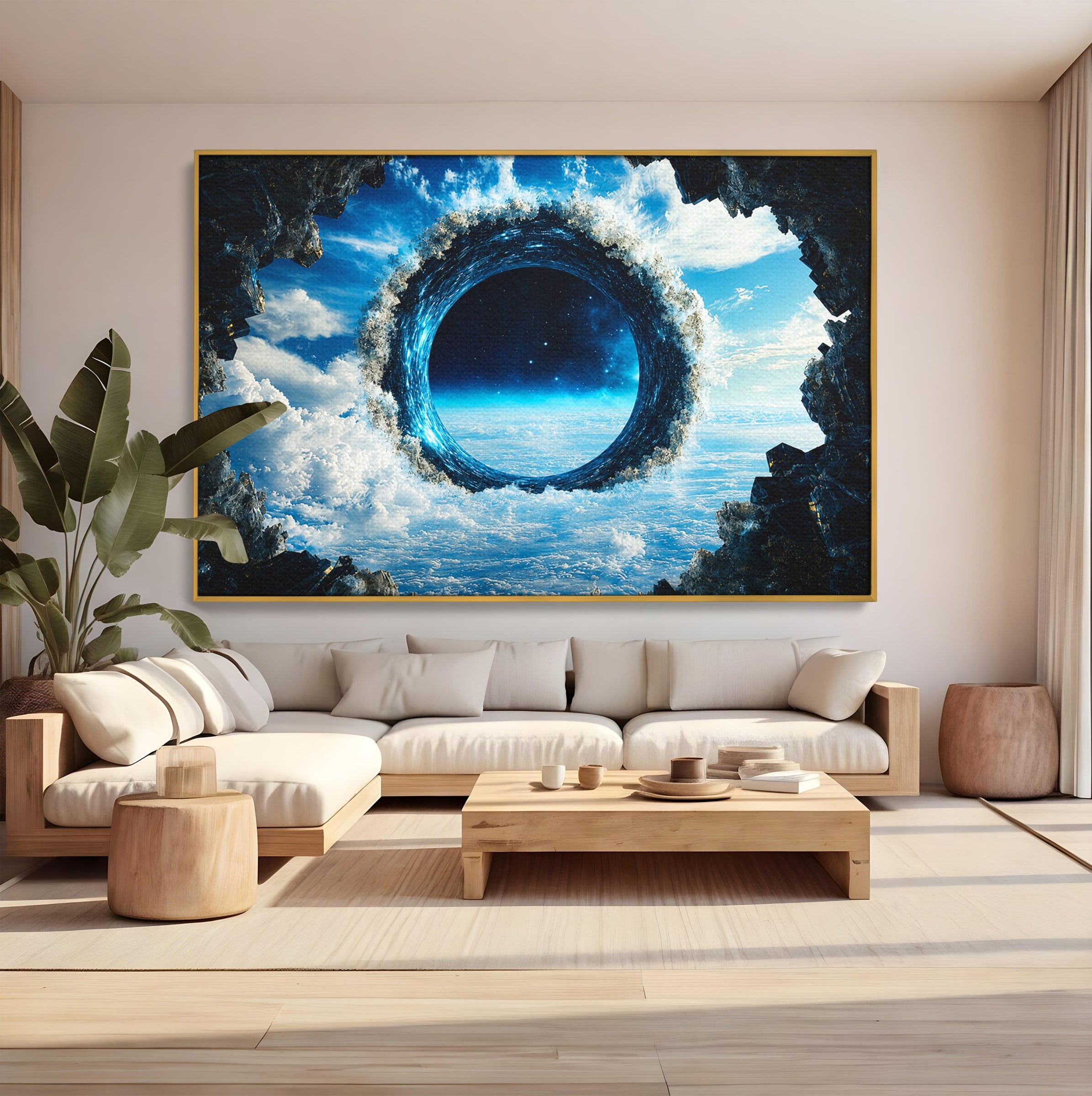 Tablou Canvas Premium LuxCanva® S1025, Portalul Ceresc, Portal, Cer, Nori, Univers, Living, Culori Vibrante