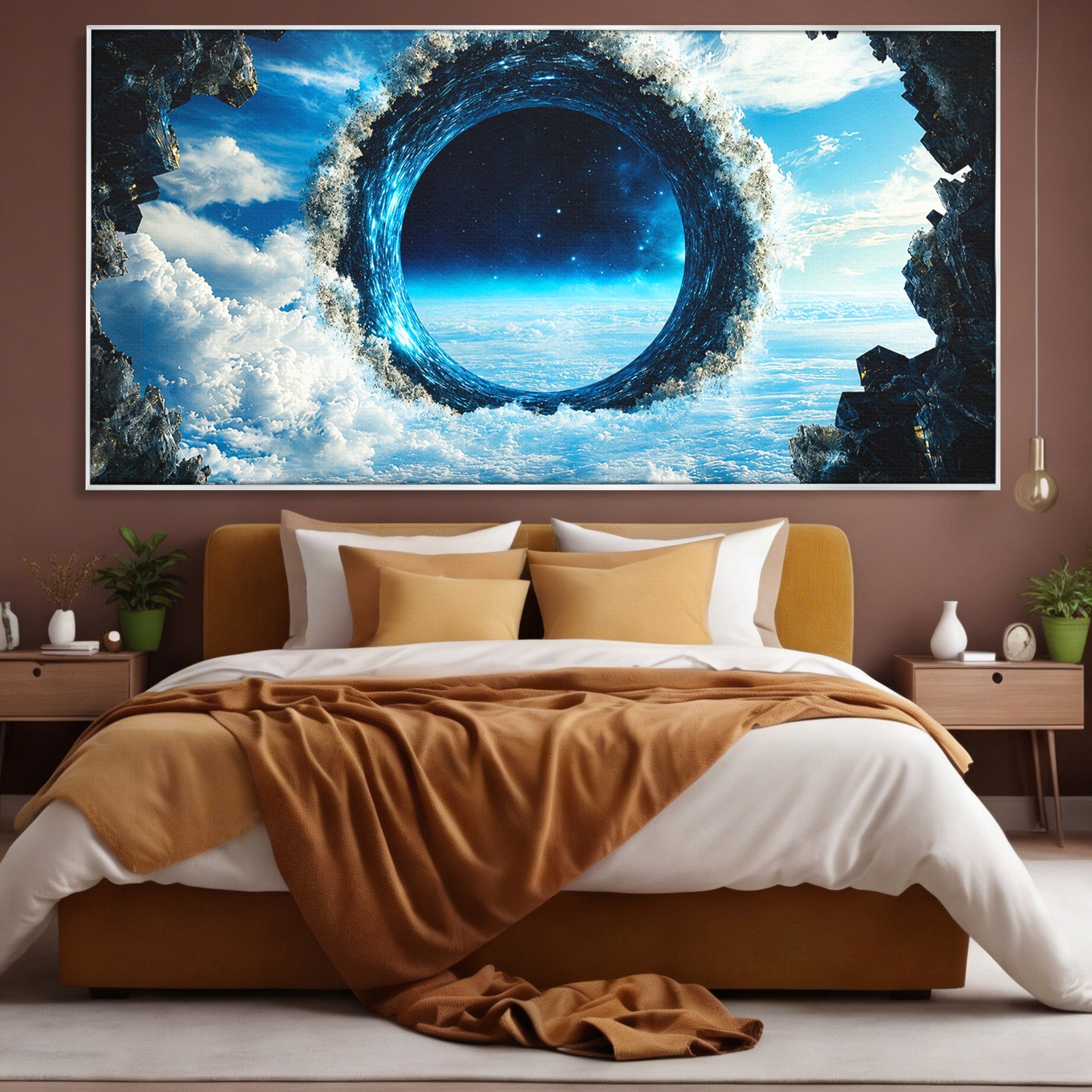 Tablou Canvas Premium LuxCanva® S1025, Portalul Ceresc, Portal, Cer, Nori, Univers, Living, Culori Vibrante