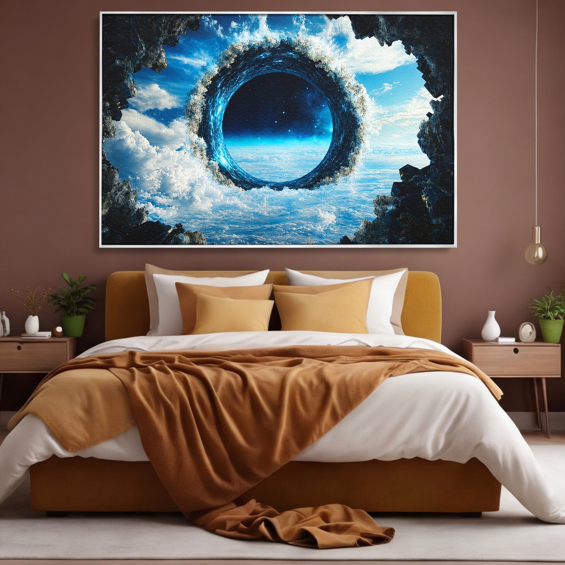 Tablou Canvas Premium LuxCanva® S1025, Portalul Ceresc, Portal, Cer, Nori, Univers, Living, Culori Vibrante