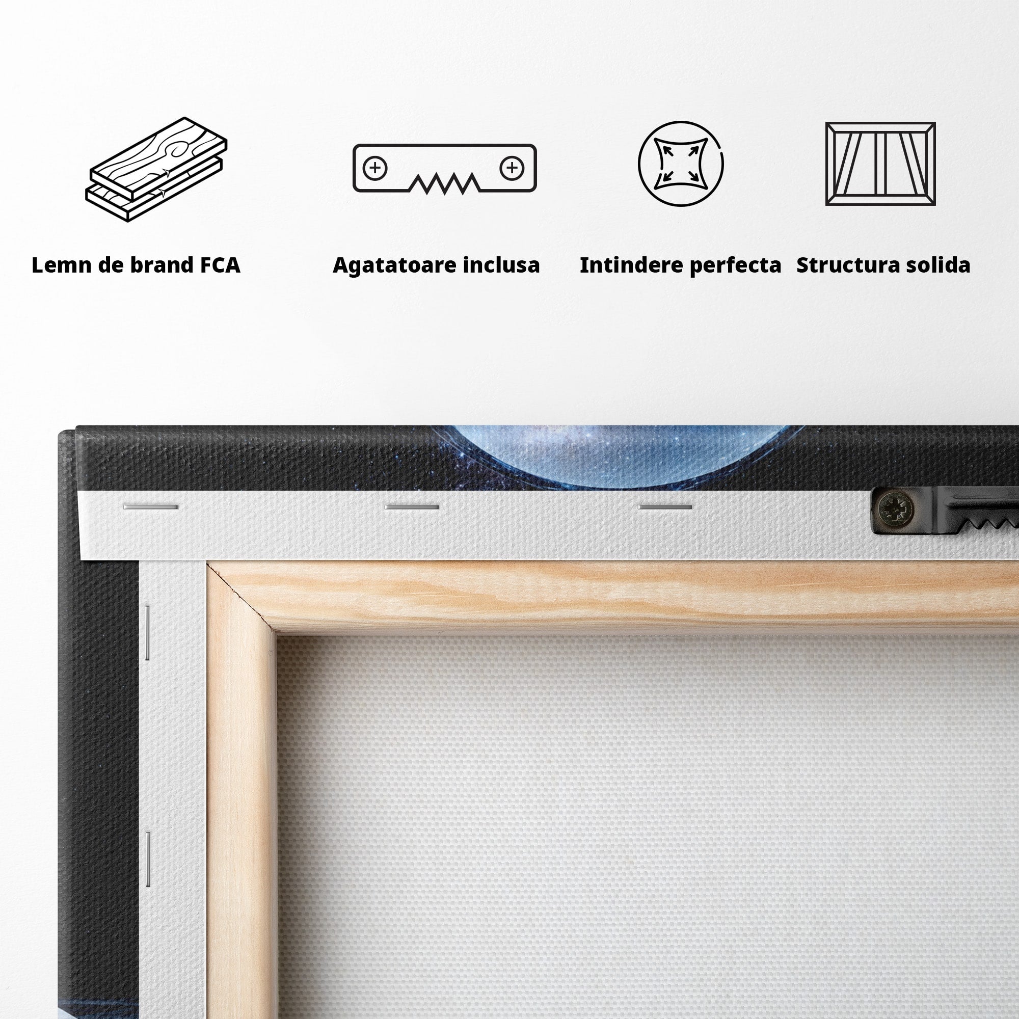 Tablou Canvas Premium LuxCanva® S1026, Copacul Cosmic, Copac, Univers, Sticla, Living, Fantezie, Mister, Culori Vibrante