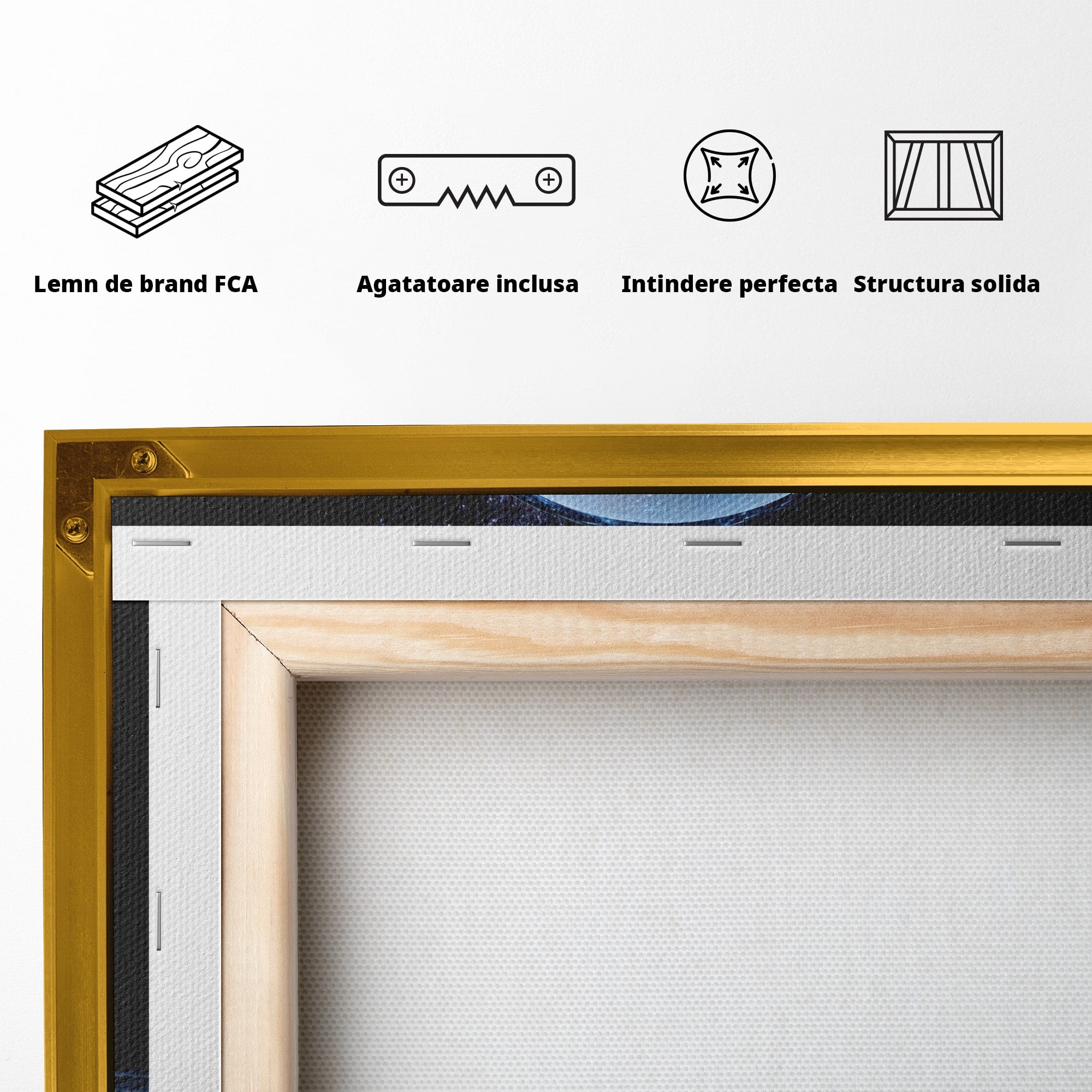 Tablou Canvas Premium LuxCanva® S1026, Copacul Cosmic, Copac, Univers, Sticla, Living, Fantezie, Mister, Culori Vibrante
