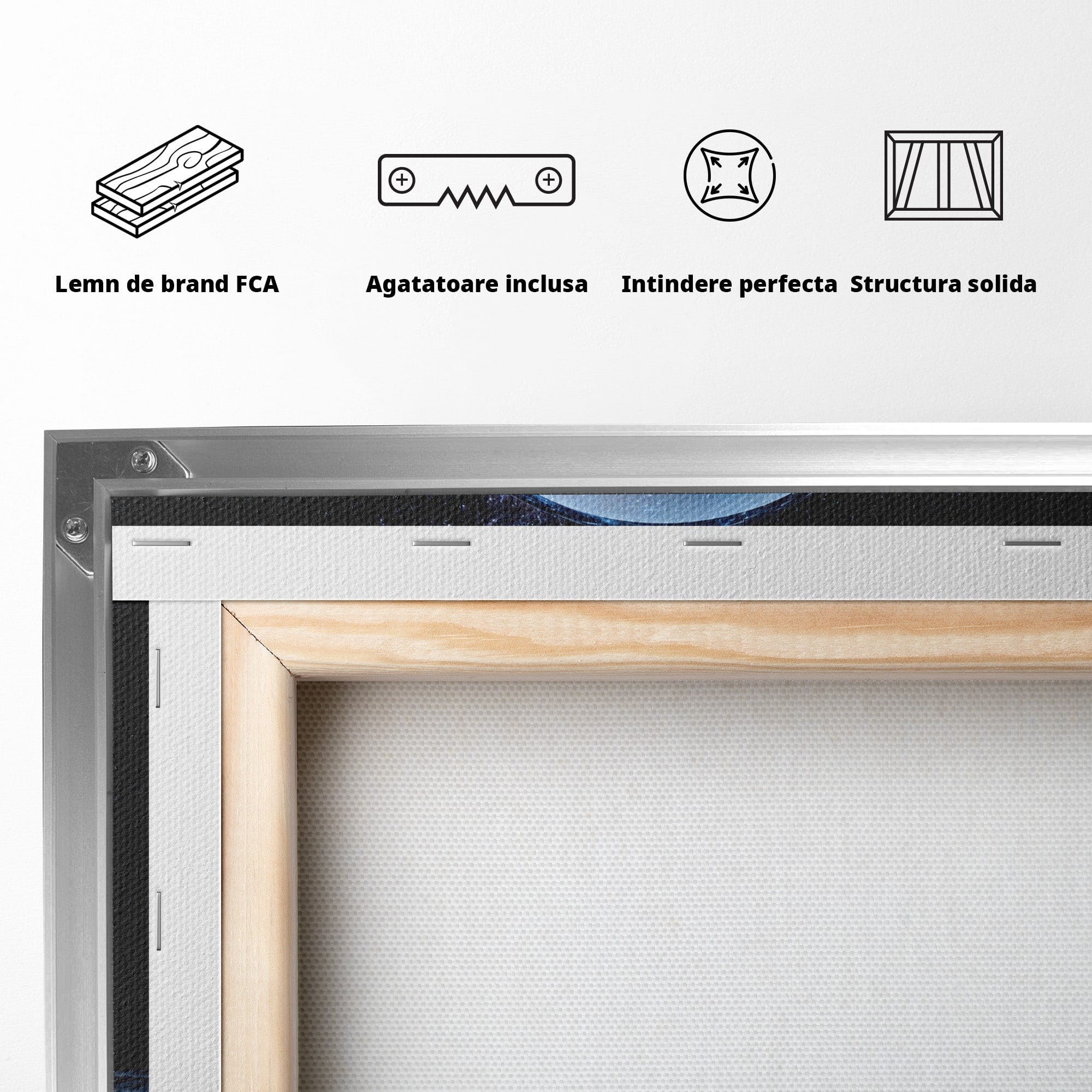 Tablou Canvas Premium LuxCanva® S1026, Copacul Cosmic, Copac, Univers, Sticla, Living, Fantezie, Mister, Culori Vibrante