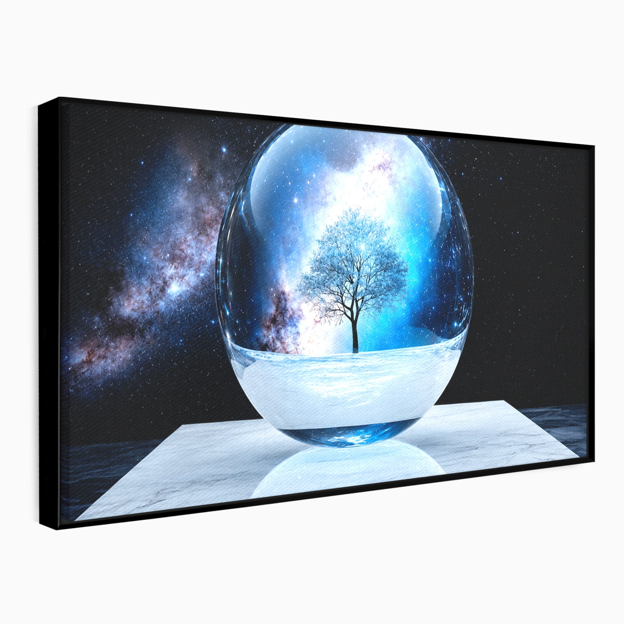 Tablou Canvas Premium LuxCanva® S1026, Copacul Cosmic, Copac, Univers, Sticla, Living, Fantezie, Mister, Culori Vibrante