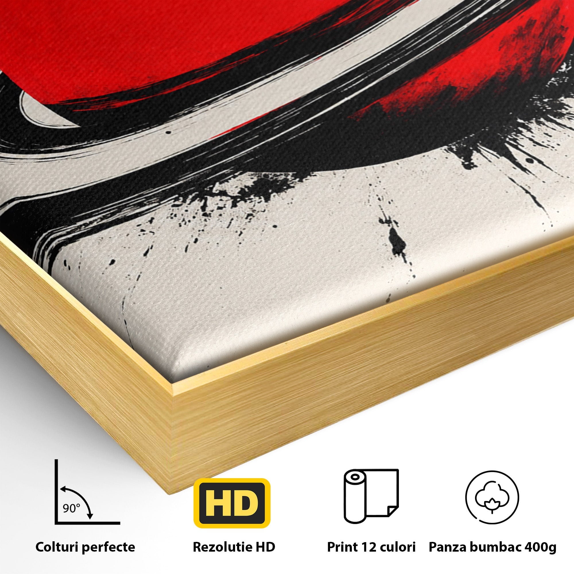 Tablou Canvas Premium LuxCanva® S1027, Planeta Rosie, Planeta, Spatiu, Abstract, Modern, Birou, Culori Vibrante