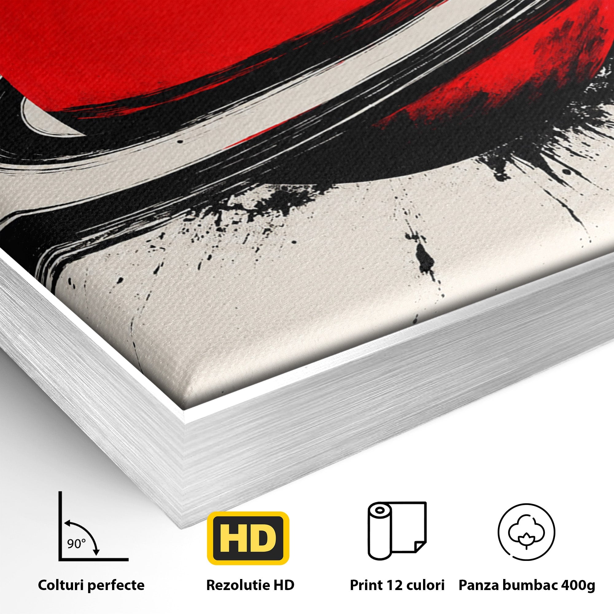Tablou Canvas Premium LuxCanva® S1027, Planeta Rosie, Planeta, Spatiu, Abstract, Modern, Birou, Culori Vibrante