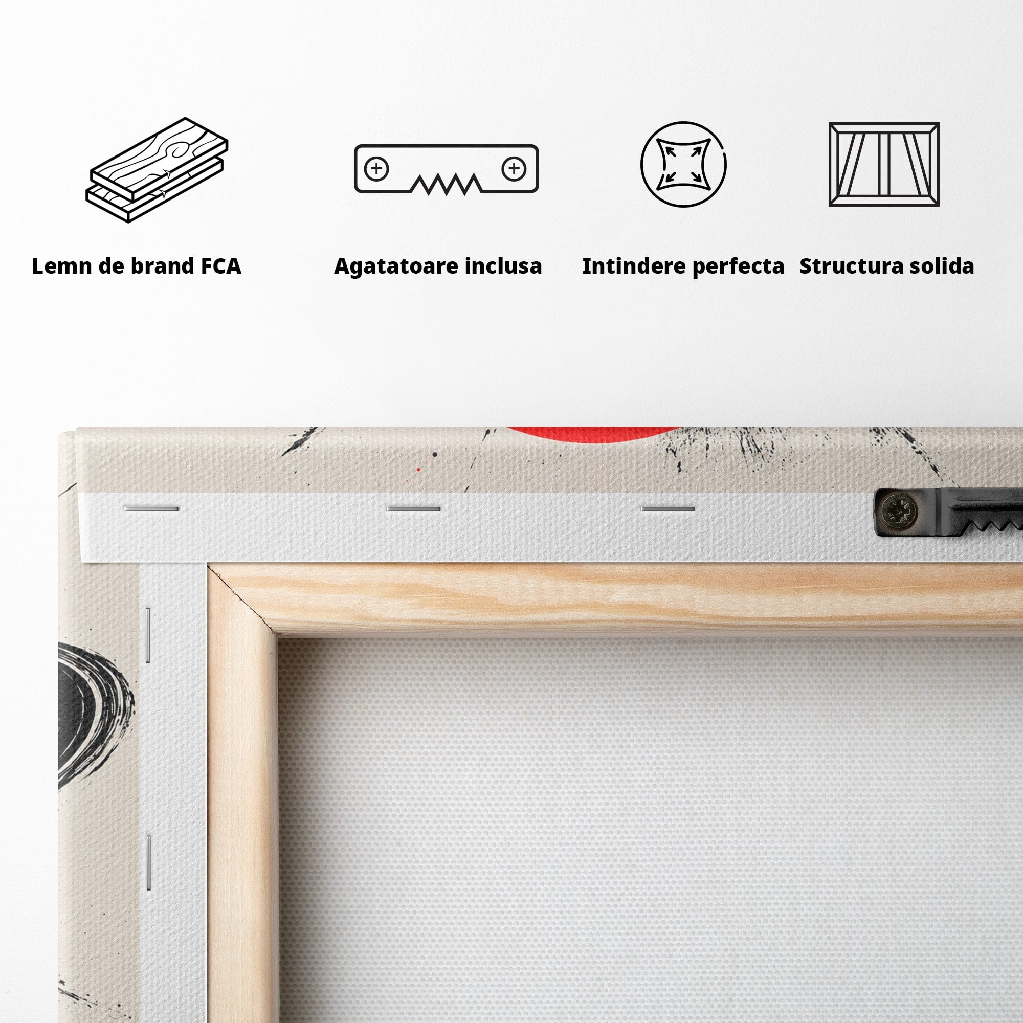 Tablou Canvas Premium LuxCanva® S1027, Planeta Rosie, Planeta, Spatiu, Abstract, Modern, Birou, Culori Vibrante