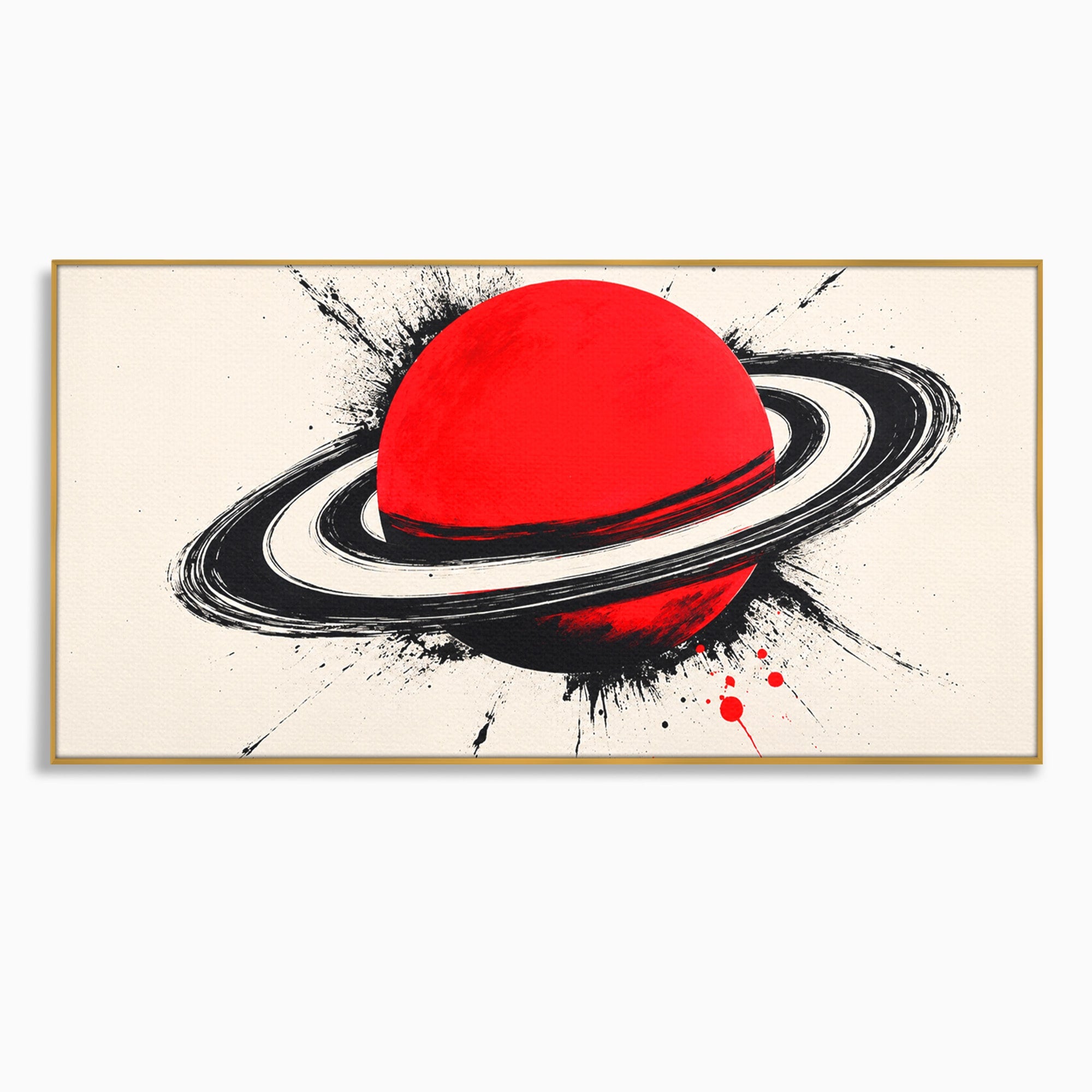 Tablou Canvas Premium LuxCanva® S1027, Planeta Rosie, Planeta, Spatiu, Abstract, Modern, Birou, Culori Vibrante