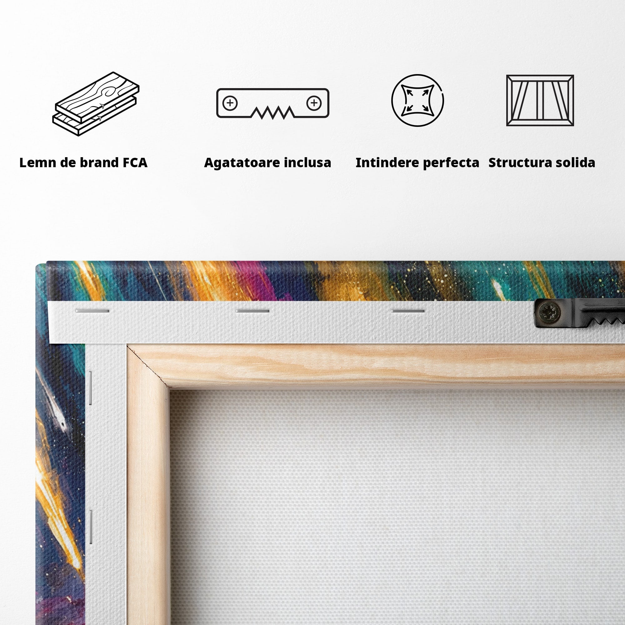 Tablou Canvas Premium LuxCanva® S1030, Ploua Cu Stele, Stele, Cer, Peisaj, Apus, Living, Culori Vibrante