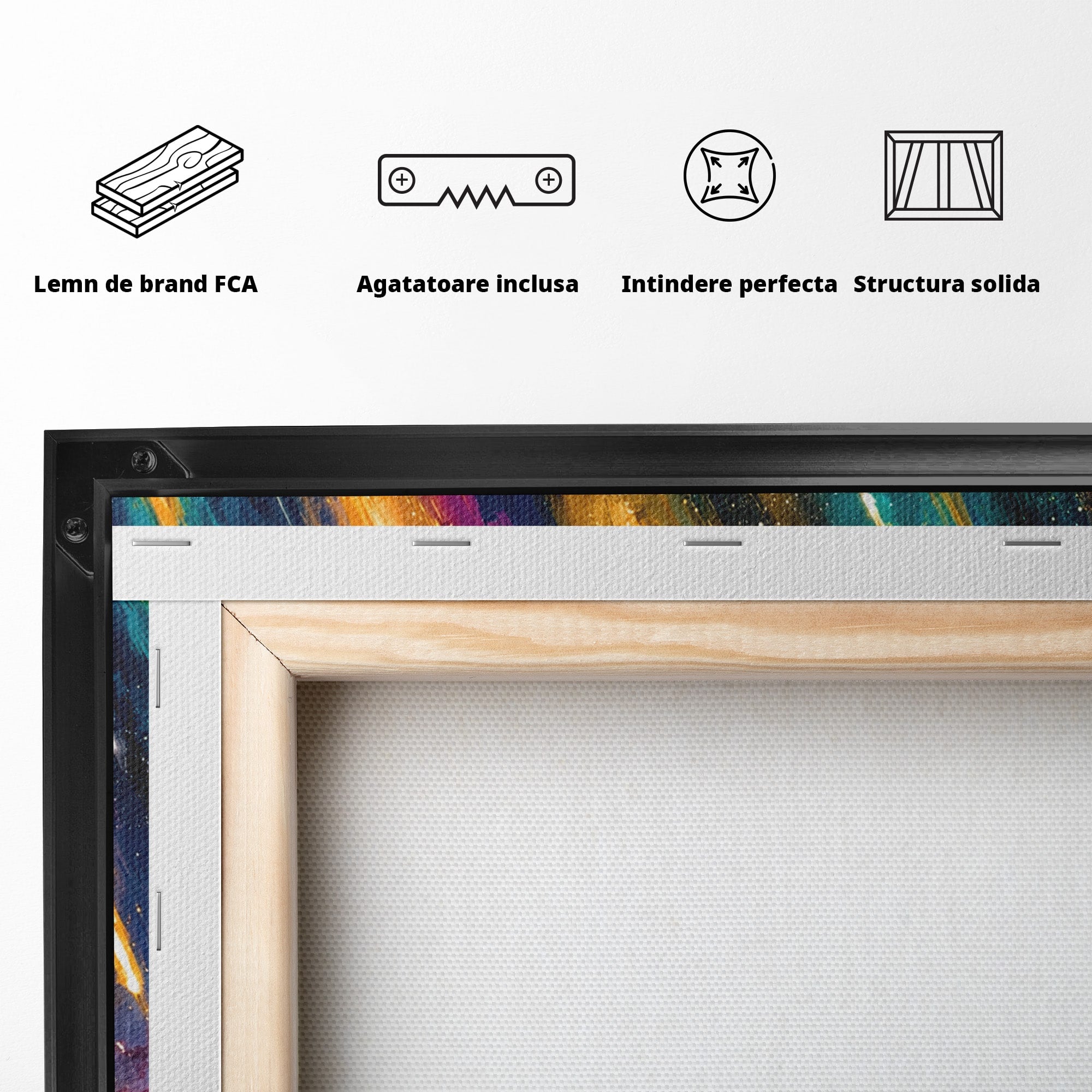 Tablou Canvas Premium LuxCanva® S1030, Ploua Cu Stele, Stele, Cer, Peisaj, Apus, Living, Culori Vibrante