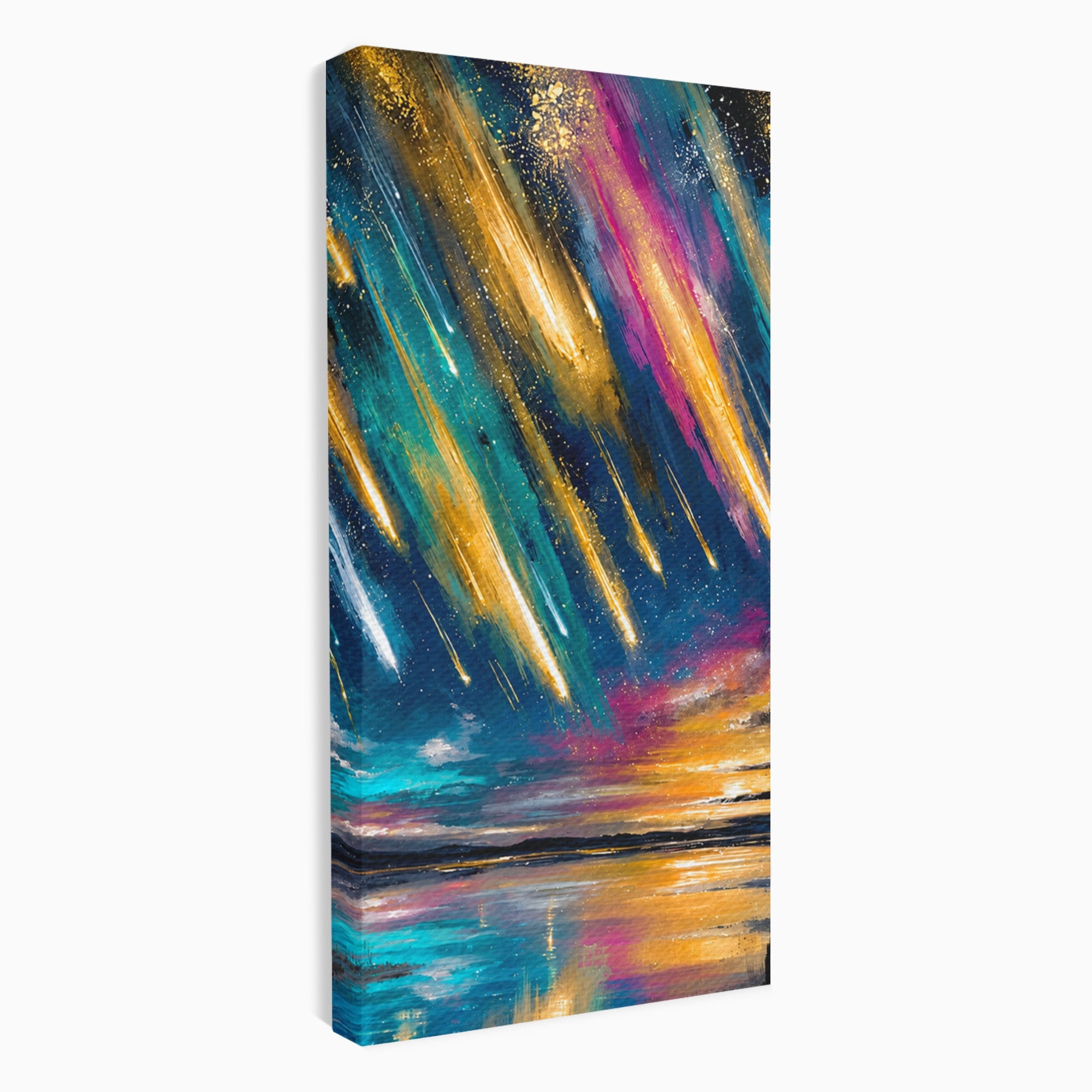 Tablou Canvas Premium LuxCanva® S1030, Ploua Cu Stele, Stele, Cer, Peisaj, Apus, Living, Culori Vibrante