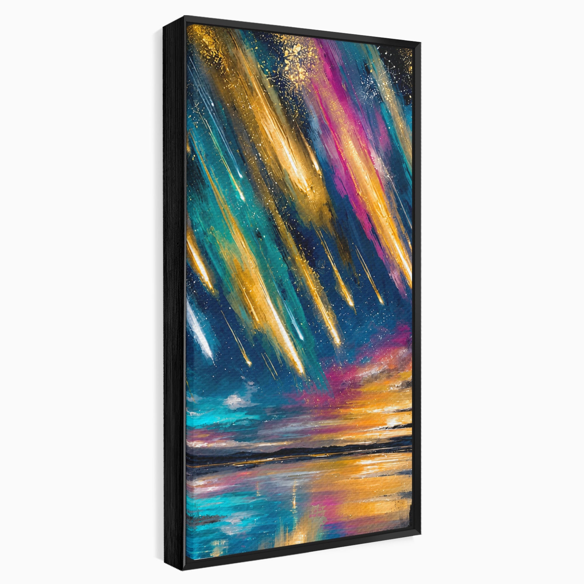 Tablou Canvas Premium LuxCanva® S1030, Ploua Cu Stele, Stele, Cer, Peisaj, Apus, Living, Culori Vibrante