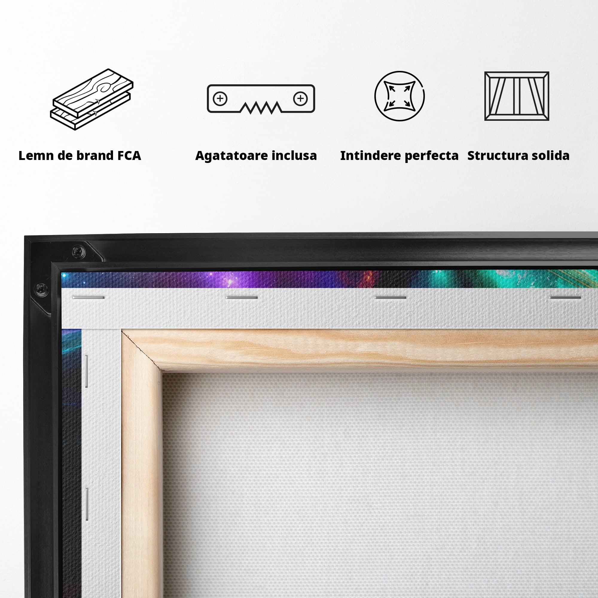 Tablou Canvas Premium LuxCanva® S1037, Planeta Misterioasa, Planeta, Univers, Spatiu, Dormitor, Living, Culori Vibrante