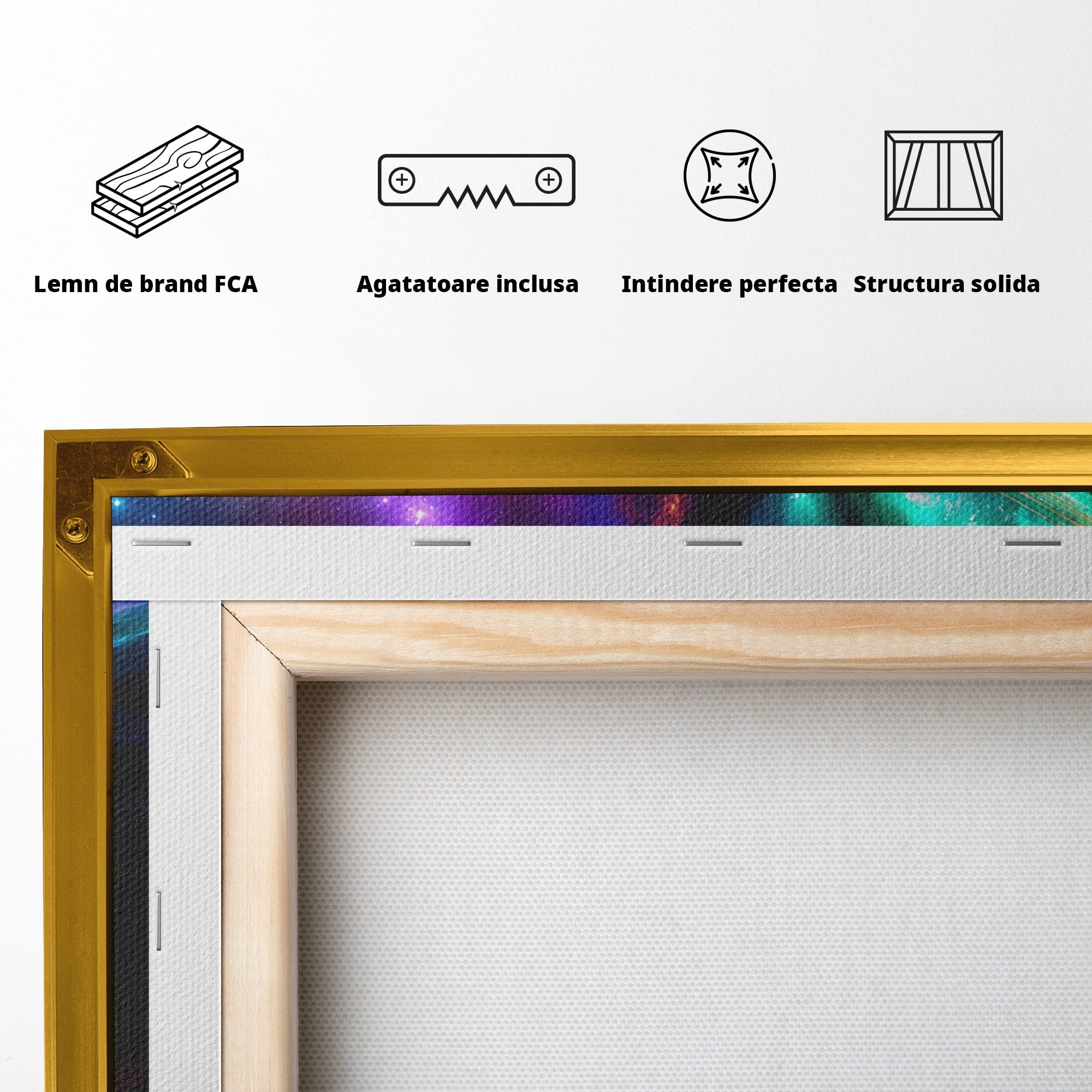 Tablou Canvas Premium LuxCanva® S1037, Planeta Misterioasa, Planeta, Univers, Spatiu, Dormitor, Living, Culori Vibrante