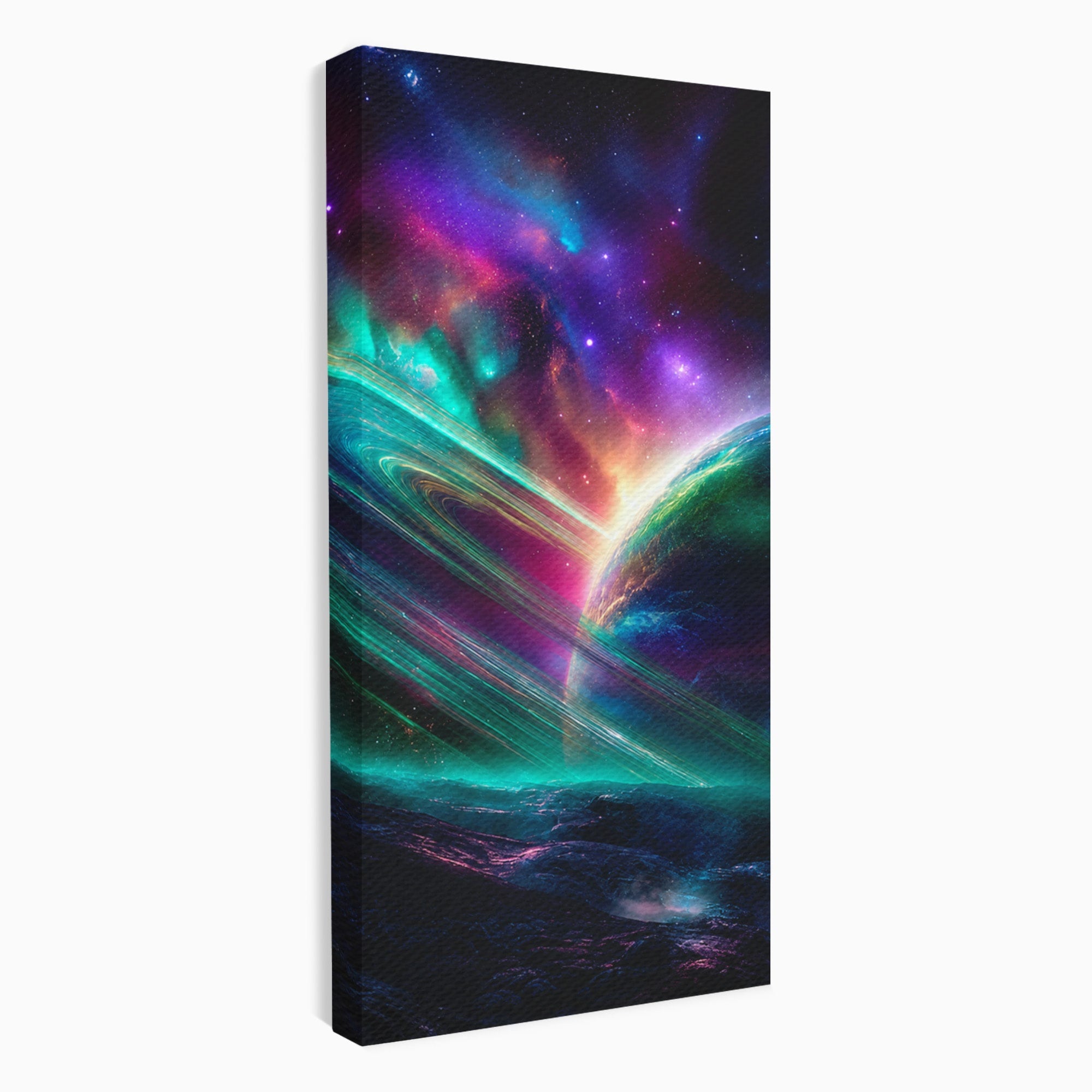 Tablou Canvas Premium LuxCanva® S1037, Planeta Misterioasa, Planeta, Univers, Spatiu, Dormitor, Living, Culori Vibrante