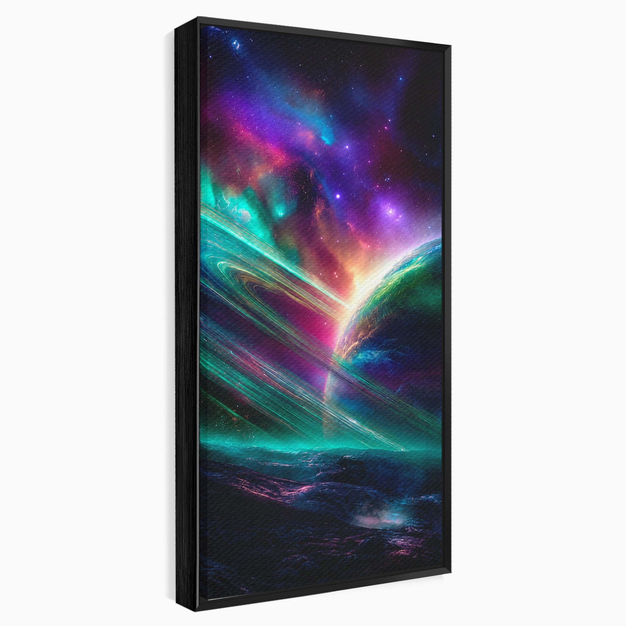Tablou Canvas Premium LuxCanva® S1037, Planeta Misterioasa, Planeta, Univers, Spatiu, Dormitor, Living, Culori Vibrante